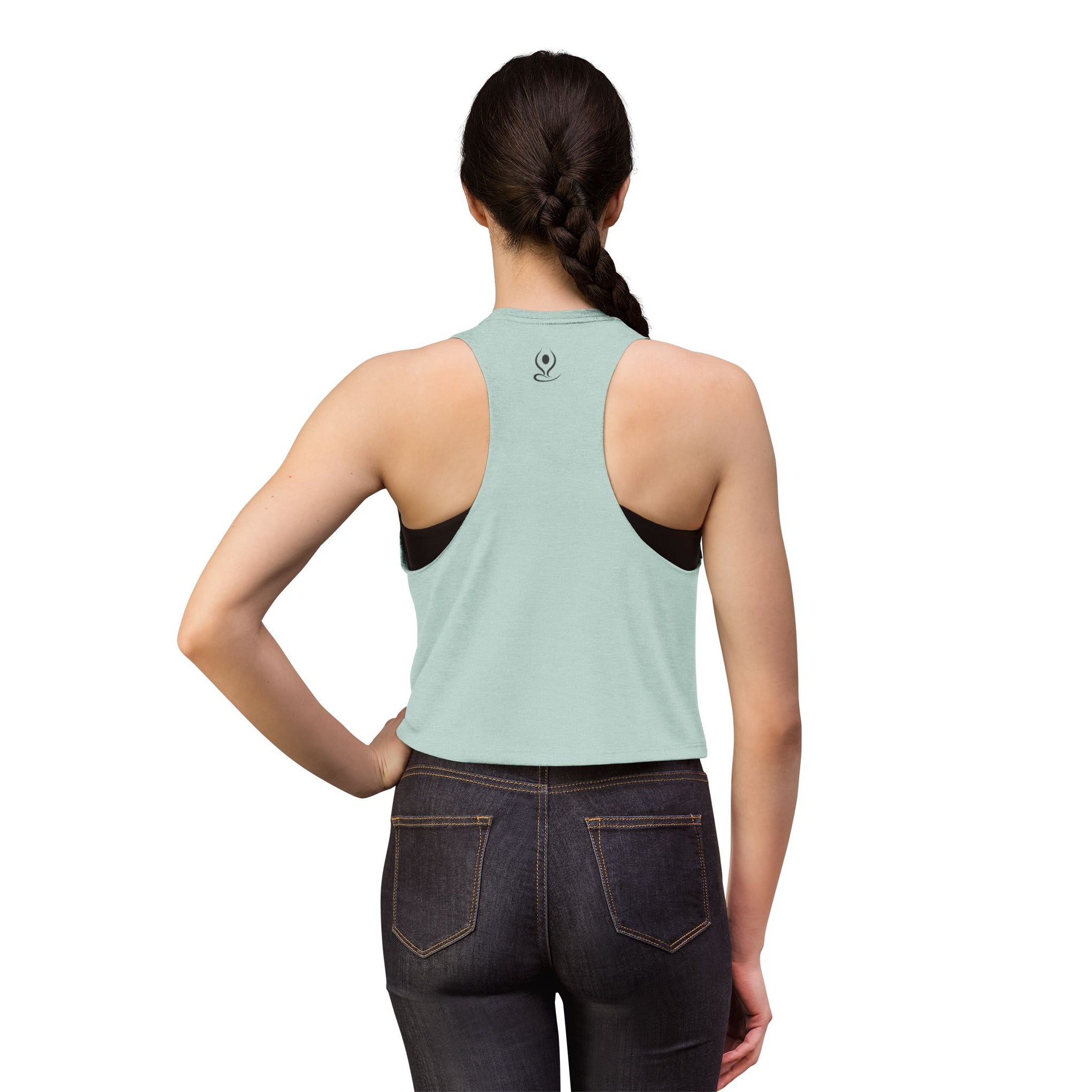 Crop Top — Minimal White Yoga Tank, Relaxed Women's Workout & Lounge Top