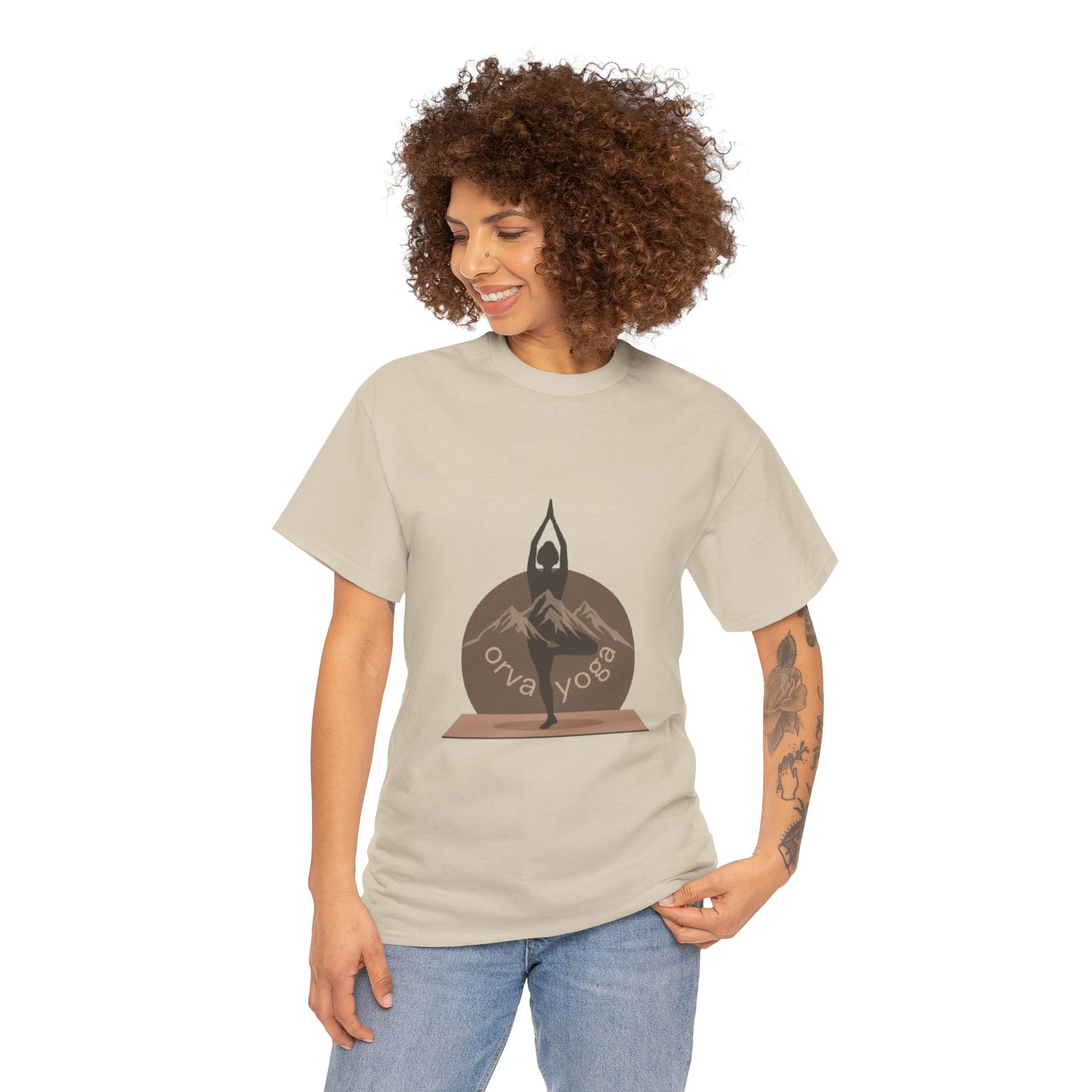 Yoga Tee — 'Orva Yoga' Mountain Pose Graphic T-Shirt
