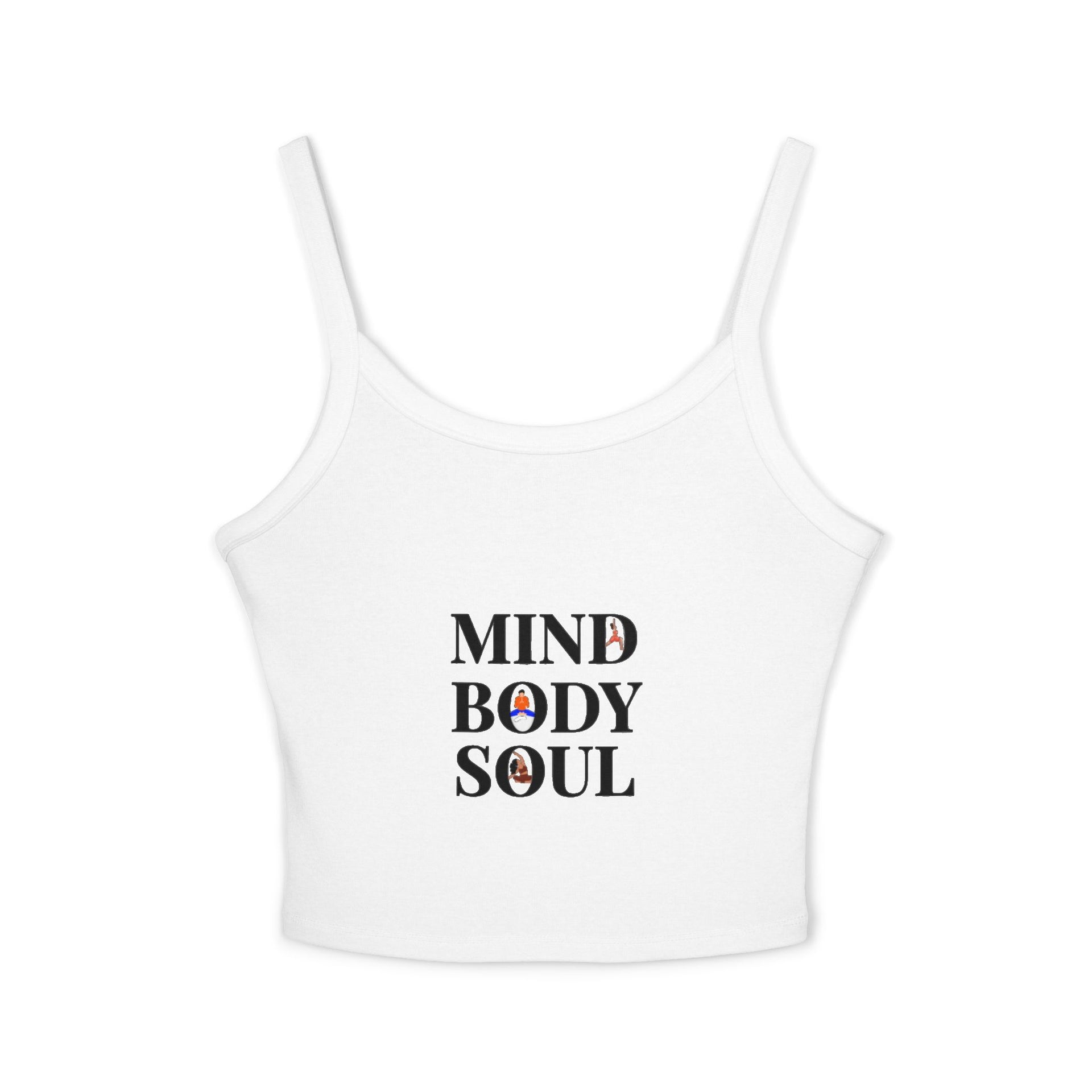 Mind Body Soul Crop Tank — Women’s Spiritual Yoga Spaghetti Strap Top