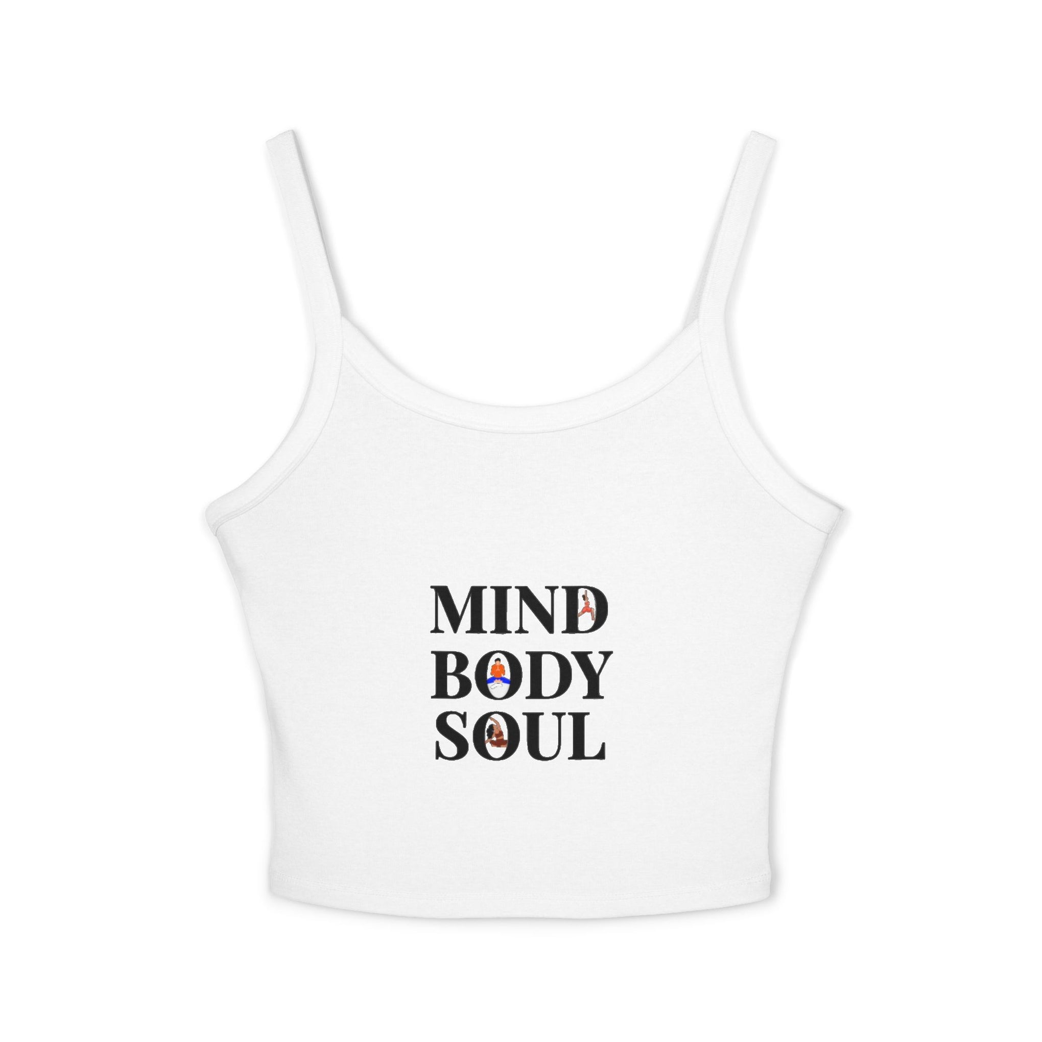Mind Body Soul Crop Tank — Women’s Spiritual Yoga Spaghetti Strap Top