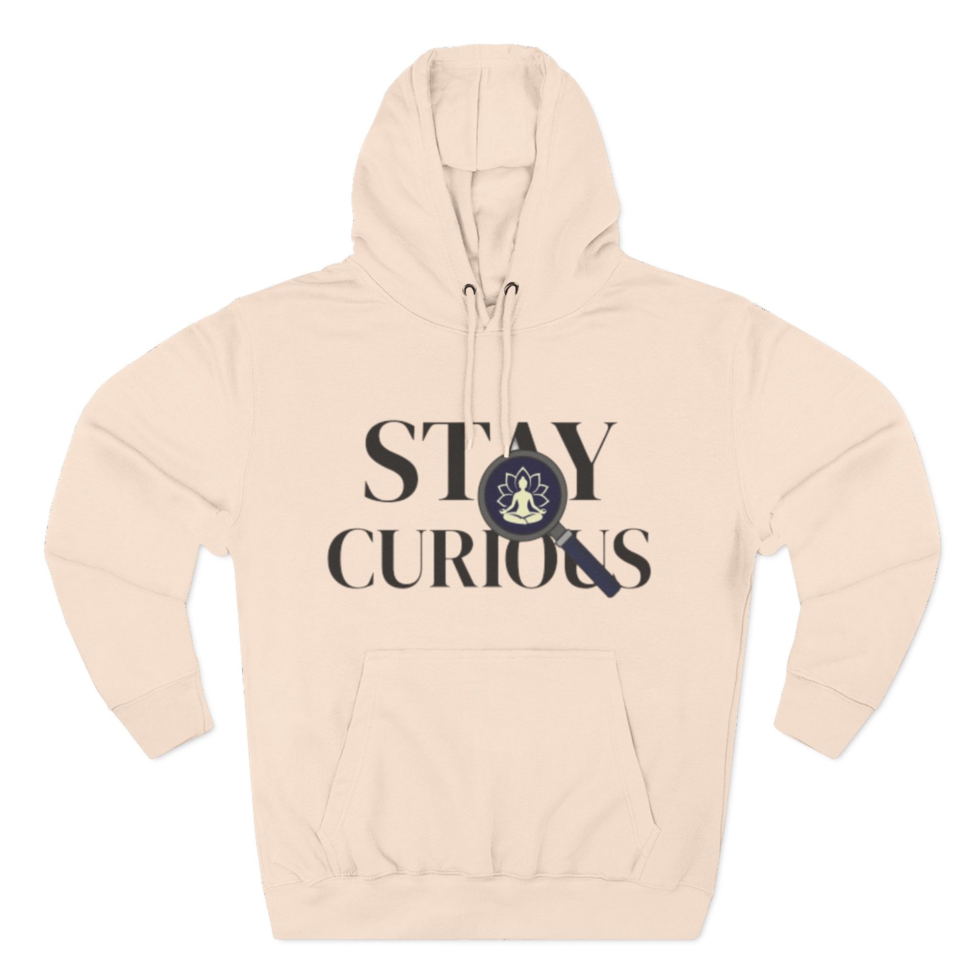 Stay Curious Fleece Hoodie — 'Inhale Exhale' Mindfulness Hoodie