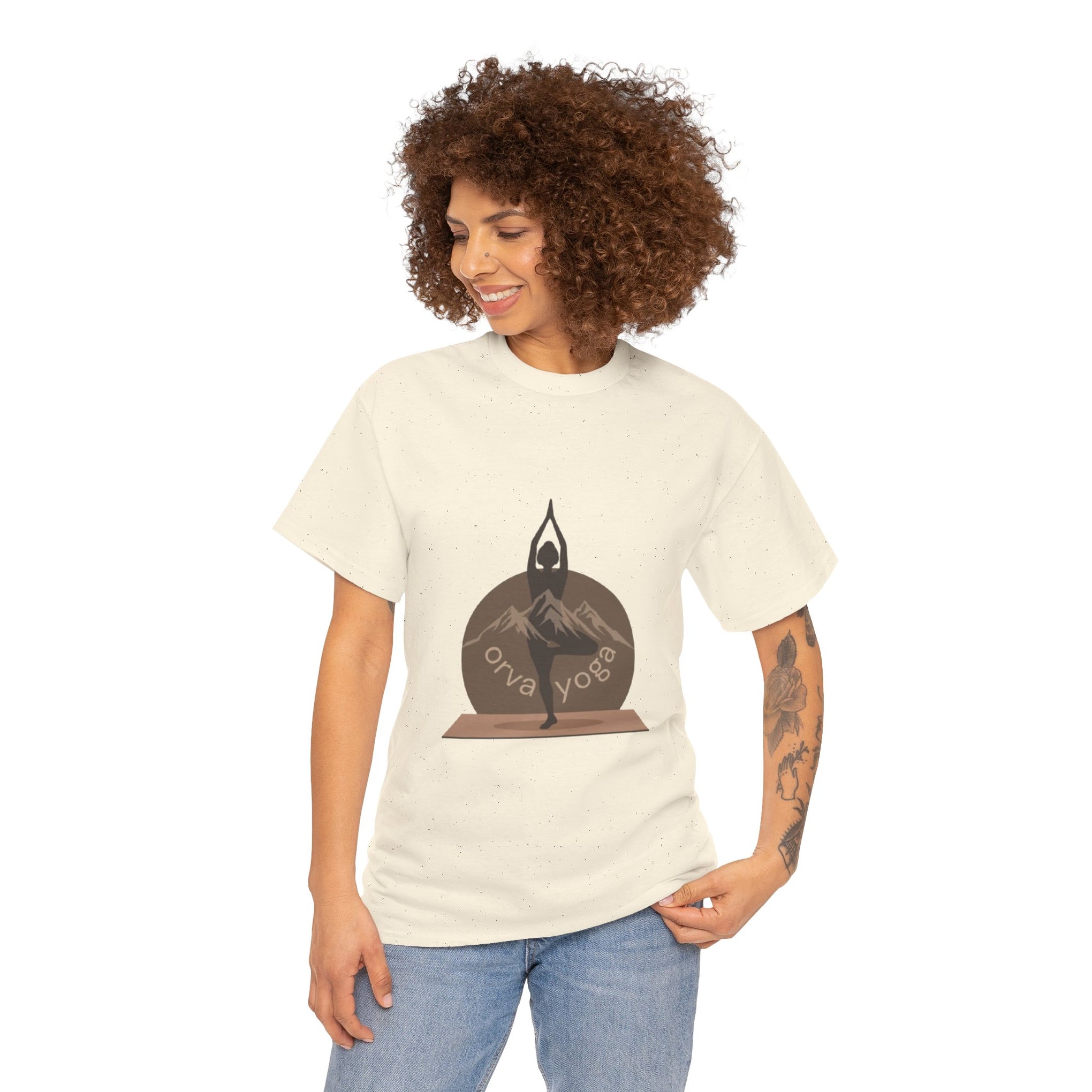 Yoga Tee — 'Orva Yoga' Mountain Pose Graphic T-Shirt