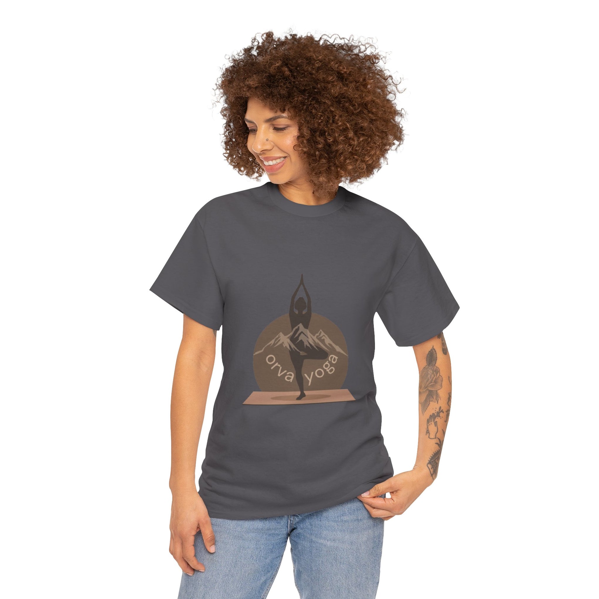 Yoga Tee — 'Orva Yoga' Mountain Pose Graphic T-Shirt