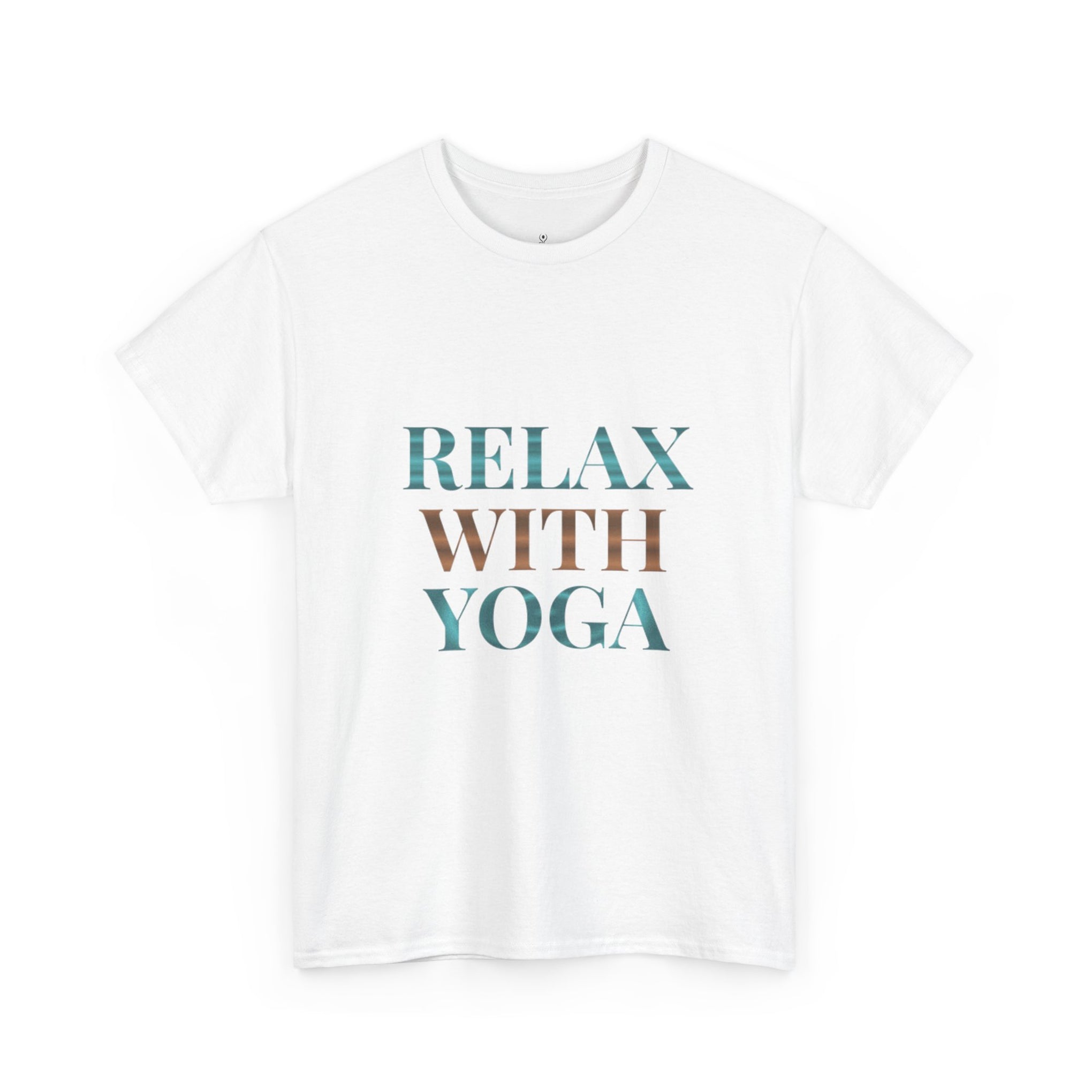 Relax With Yoga T-Shirt — Minimal Wellness Tee for Yogis & Meditation