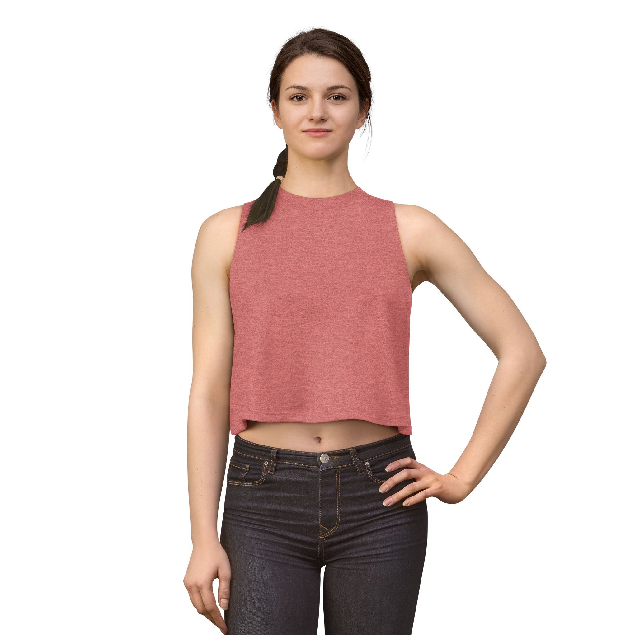 Crop Top — Minimal White Yoga Tank, Relaxed Women's Workout & Lounge Top
