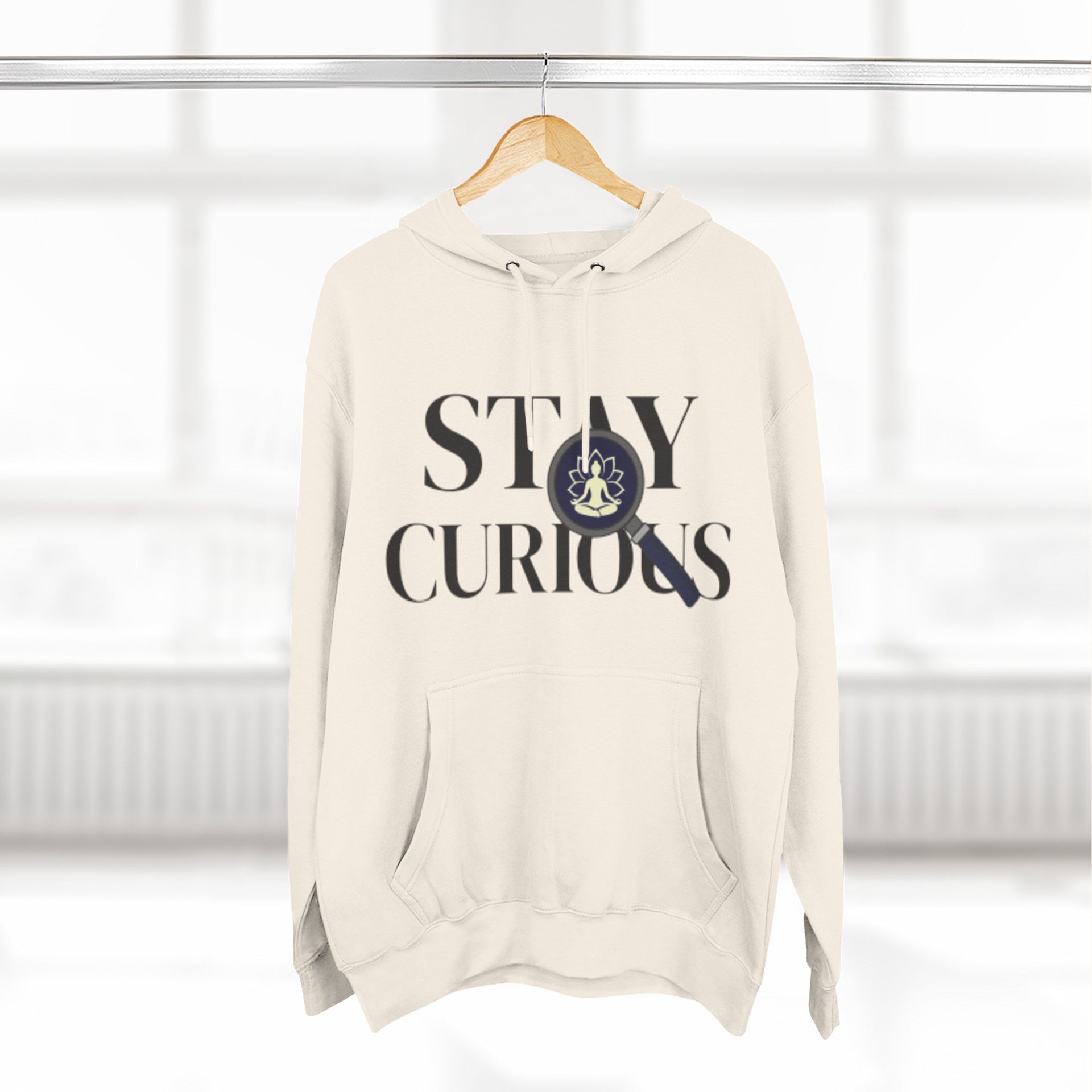 Stay Curious Fleece Hoodie — 'Inhale Exhale' Mindfulness Hoodie