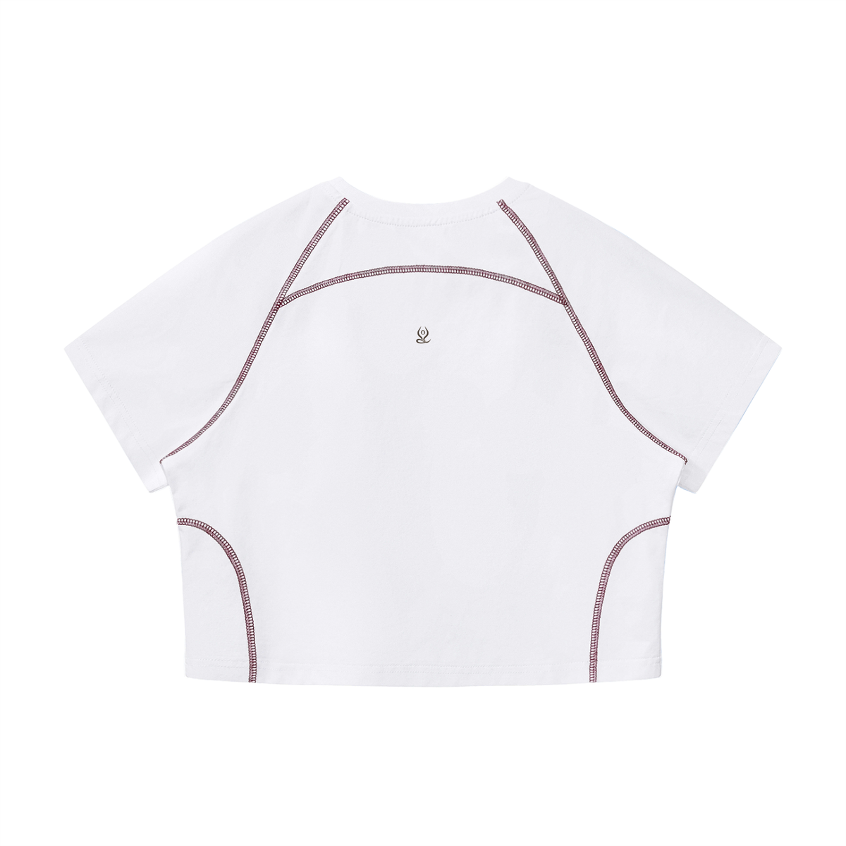 Women's Contrast Stitch Raglan Crop T-Shirt