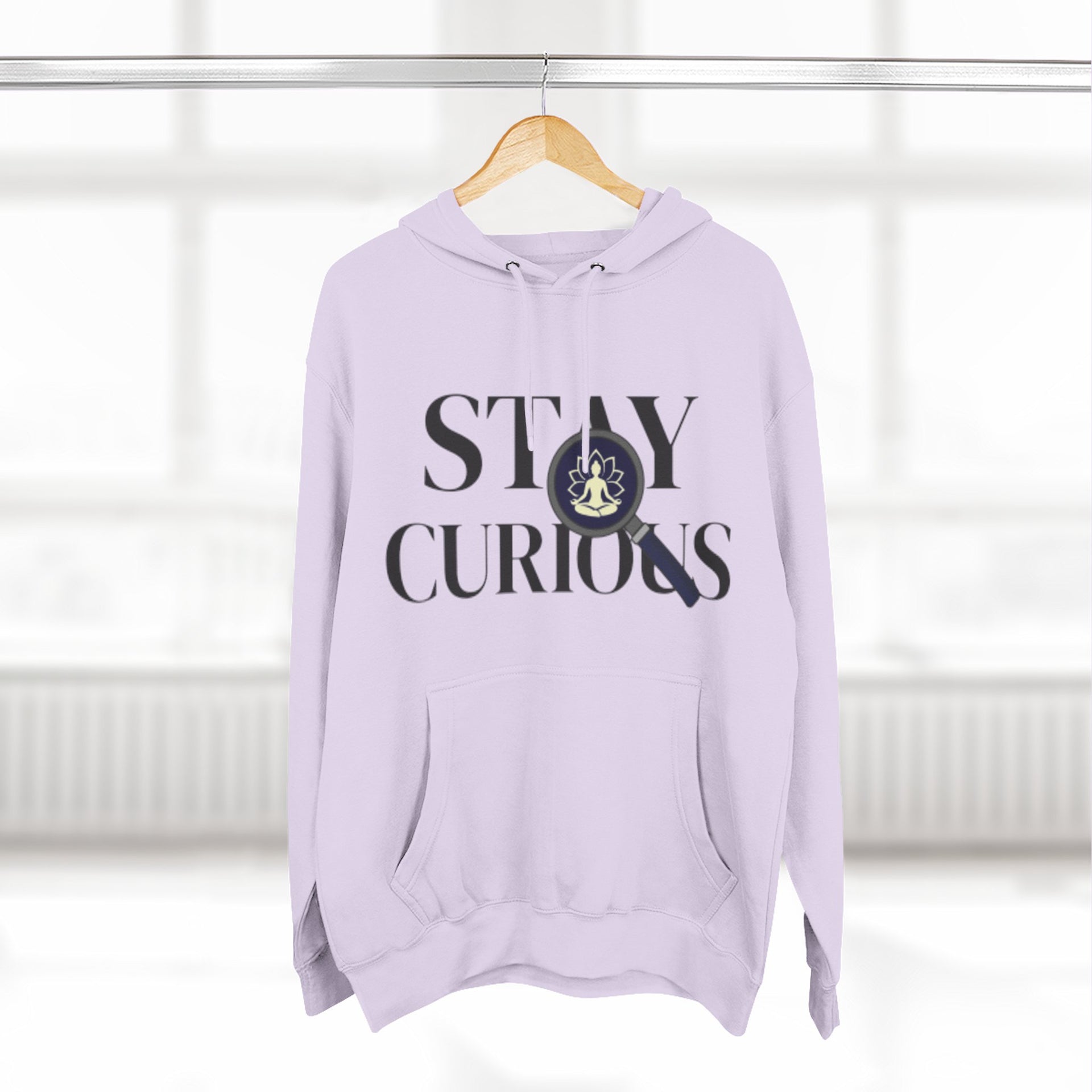 Stay Curious Fleece Hoodie — 'Inhale Exhale' Mindfulness Hoodie