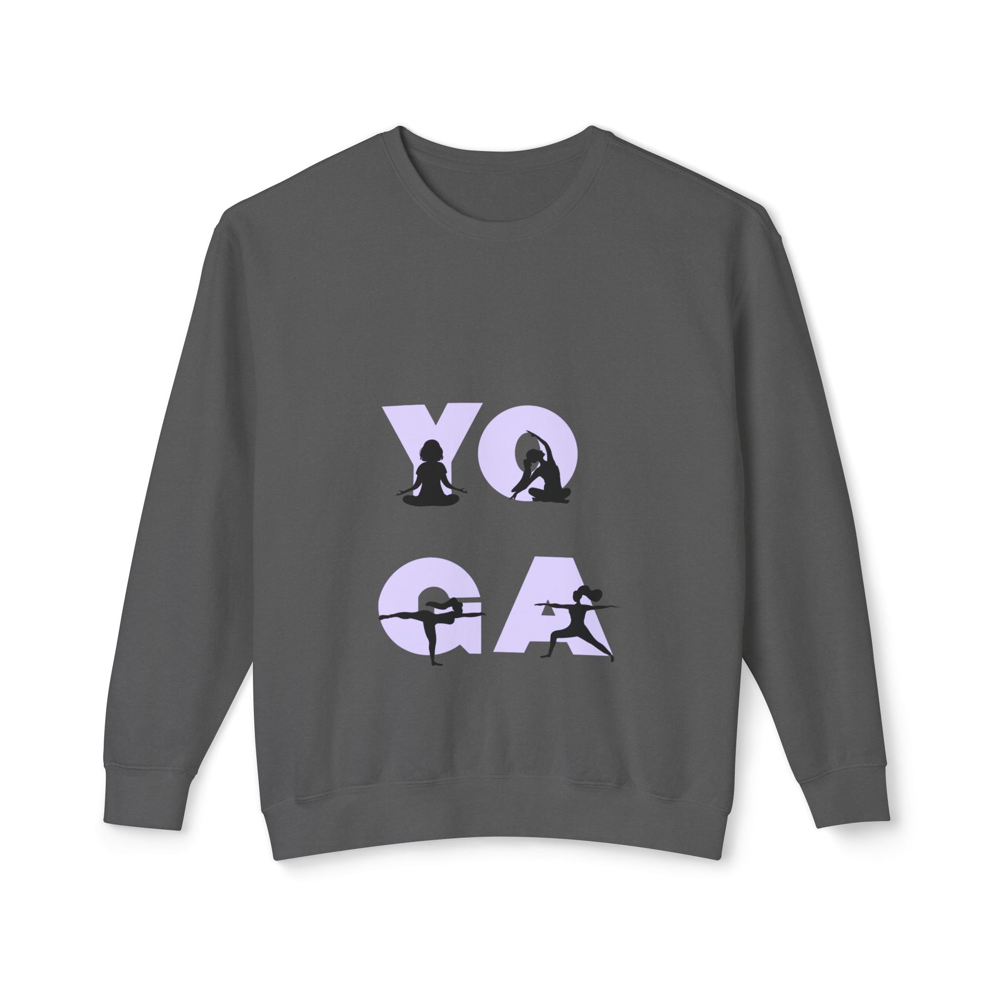 Yoga Pose Crewneck Sweatshirt — 'YOGA' Silhouette Design