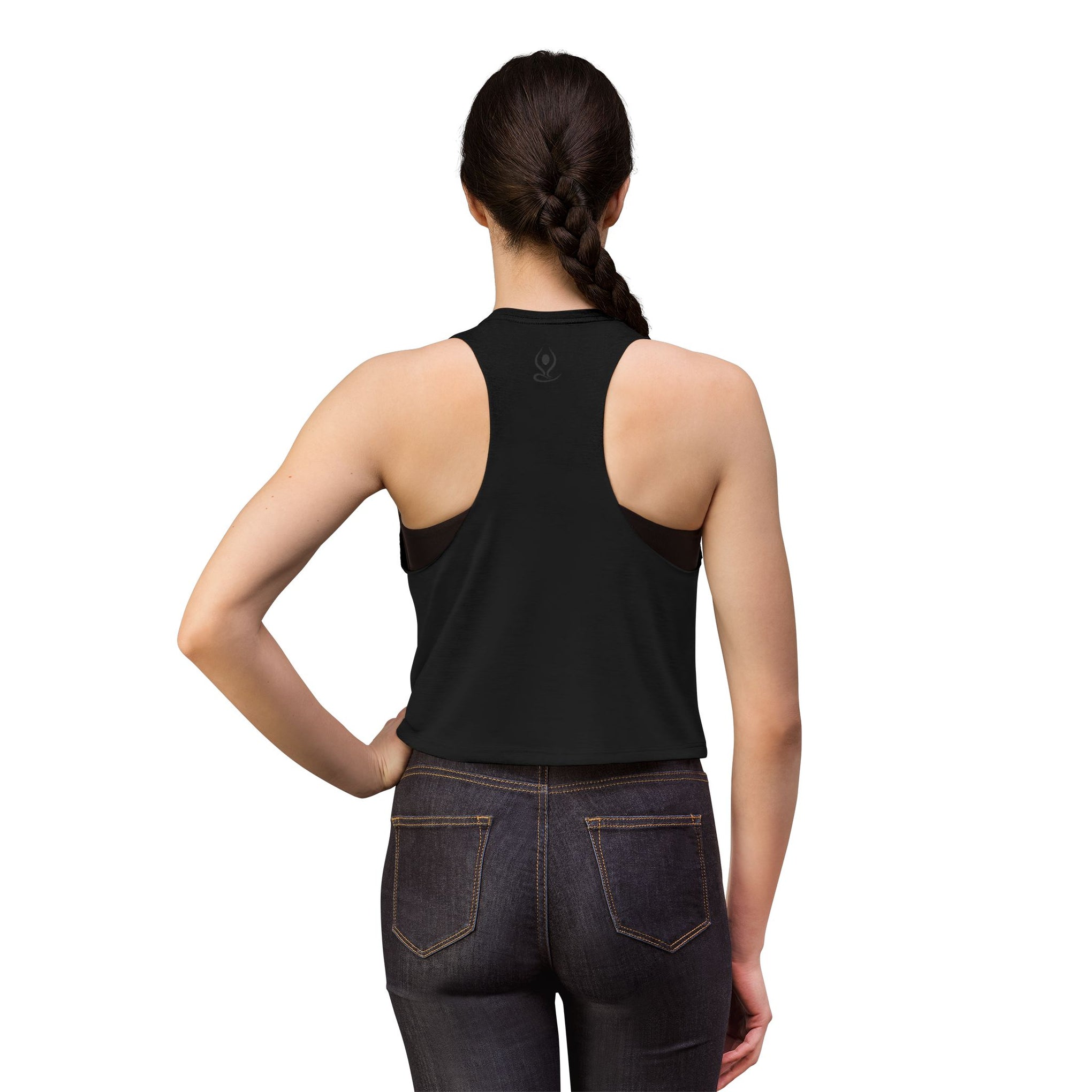 Crop Top — Minimal White Yoga Tank, Relaxed Women's Workout & Lounge Top