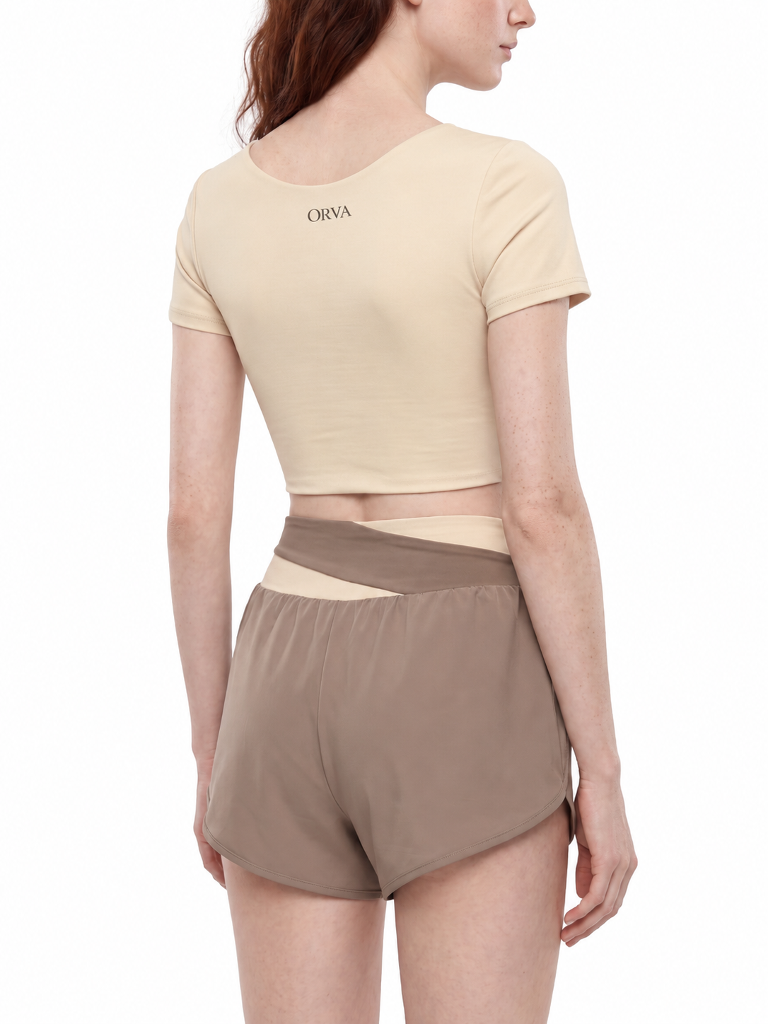 Women's Panelled Crop Yoga T-Shirt
