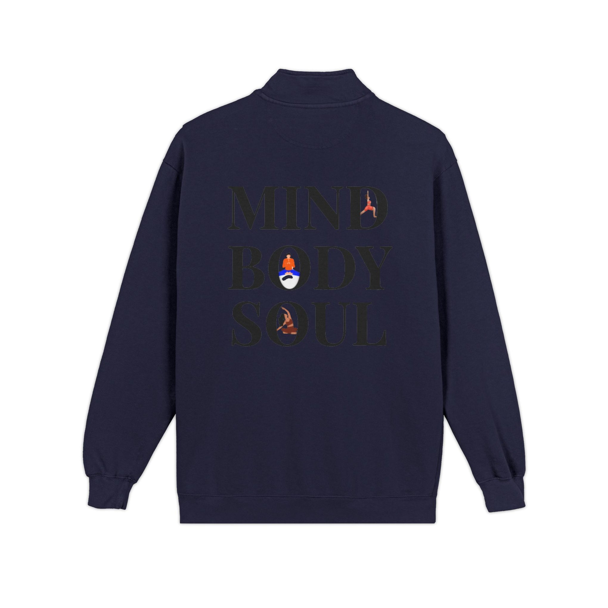 Quarter-Zip Sweatshirt — Mind Body Soul Graphic Relaxed Pullover