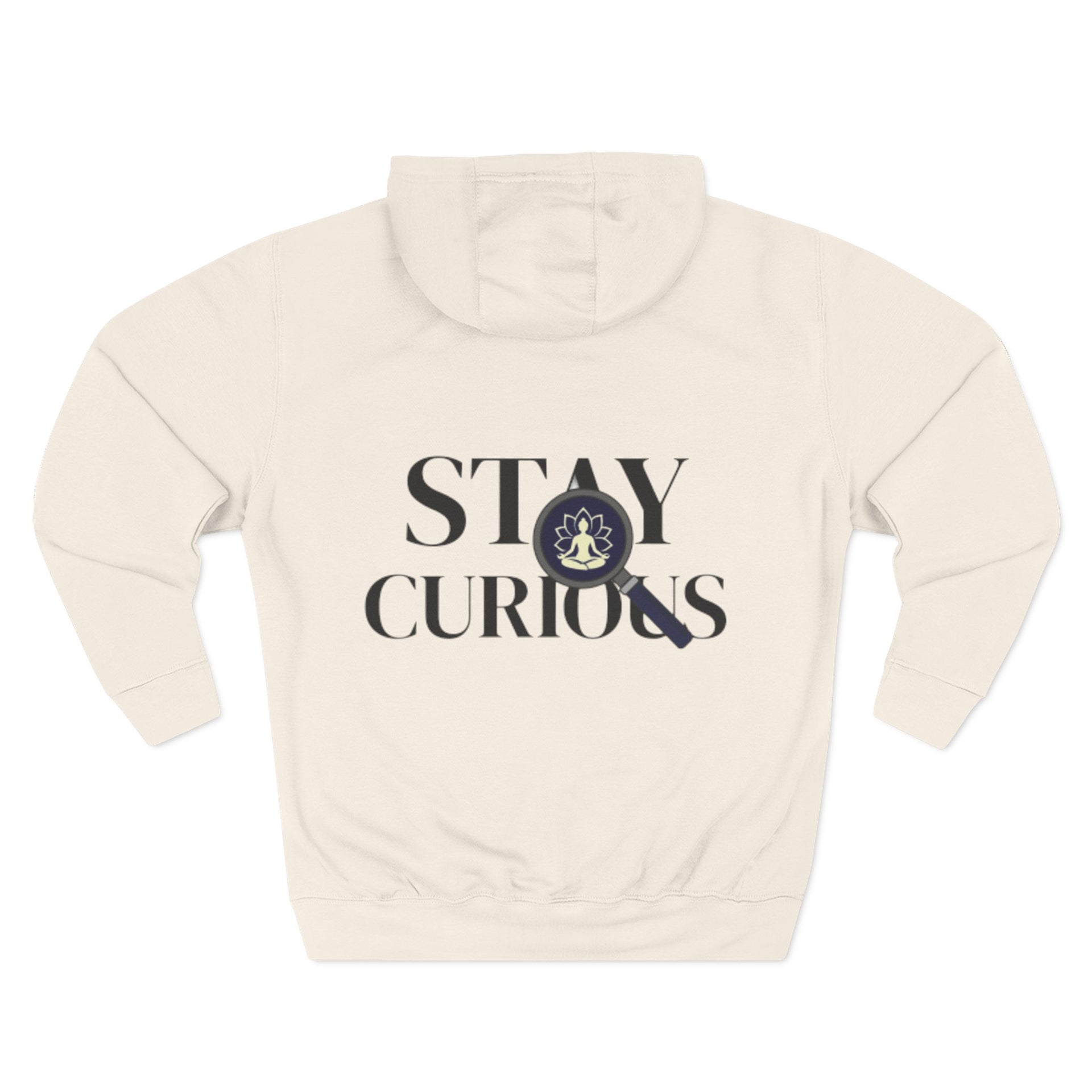 Stay Curious Fleece Hoodie — 'Inhale Exhale' Mindfulness Hoodie