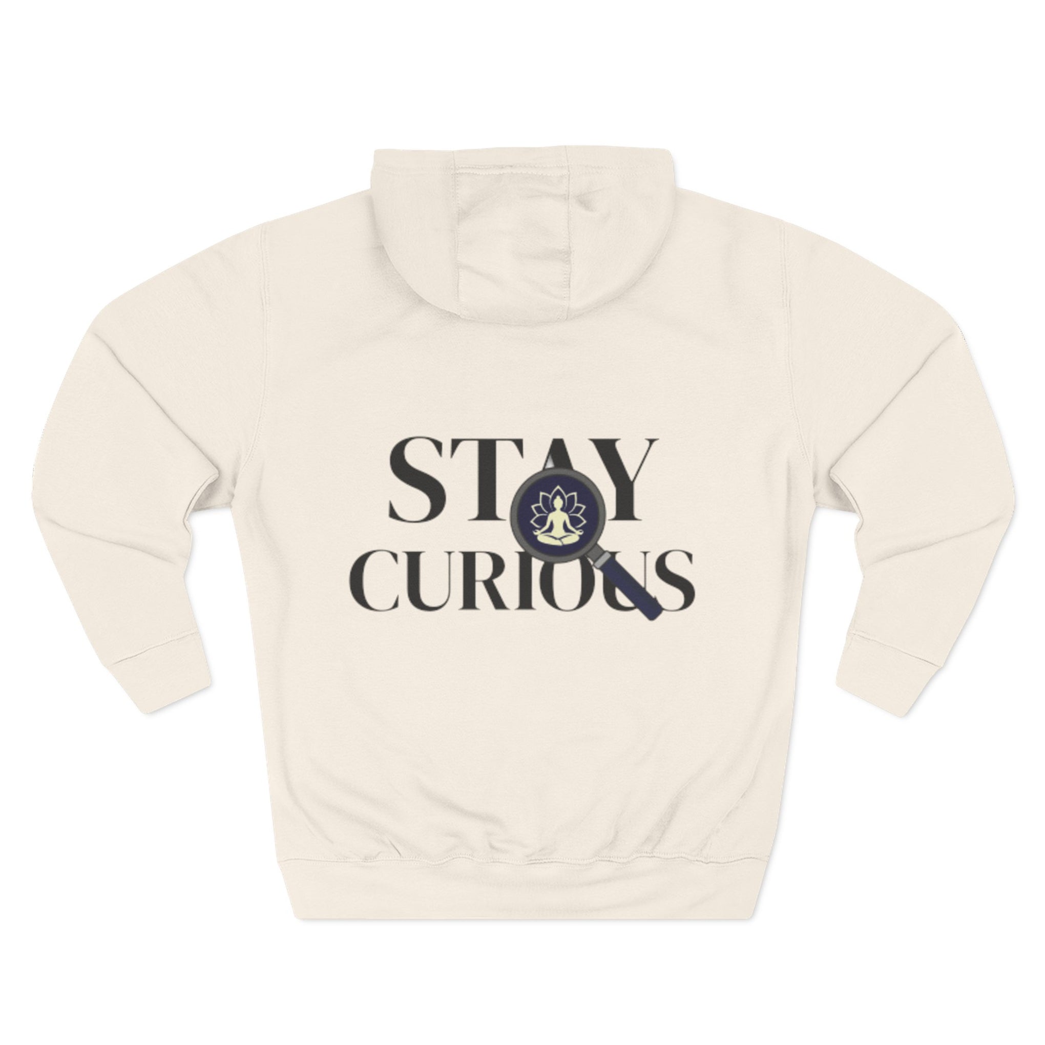 Stay Curious Fleece Hoodie — 'Inhale Exhale' Mindfulness Hoodie