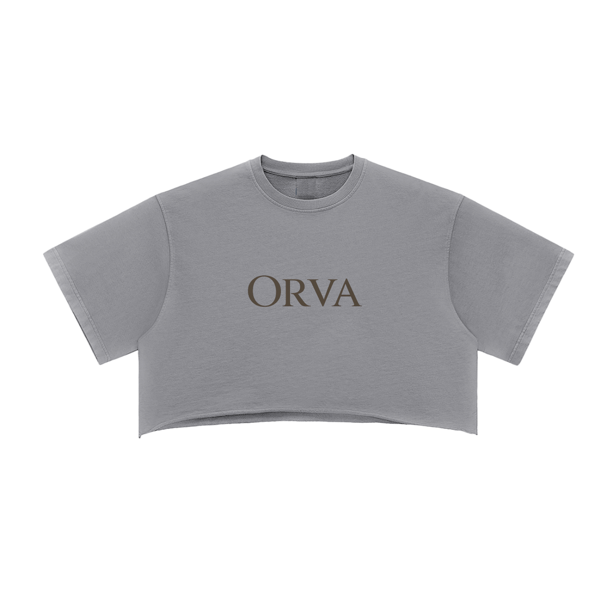 Snow Washed Raw Edge Crop Top