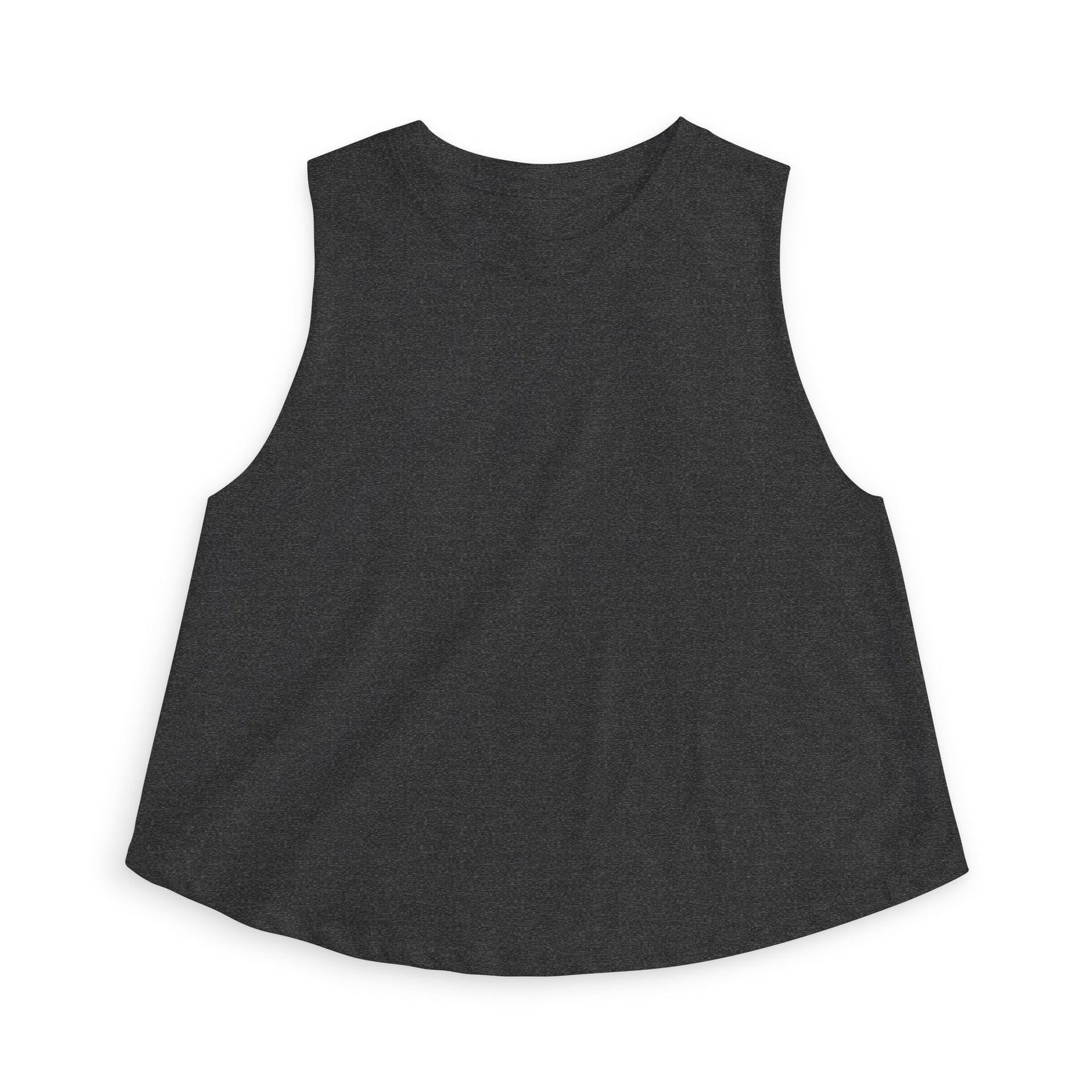 Crop Top — Minimal White Yoga Tank, Relaxed Women's Workout & Lounge Top