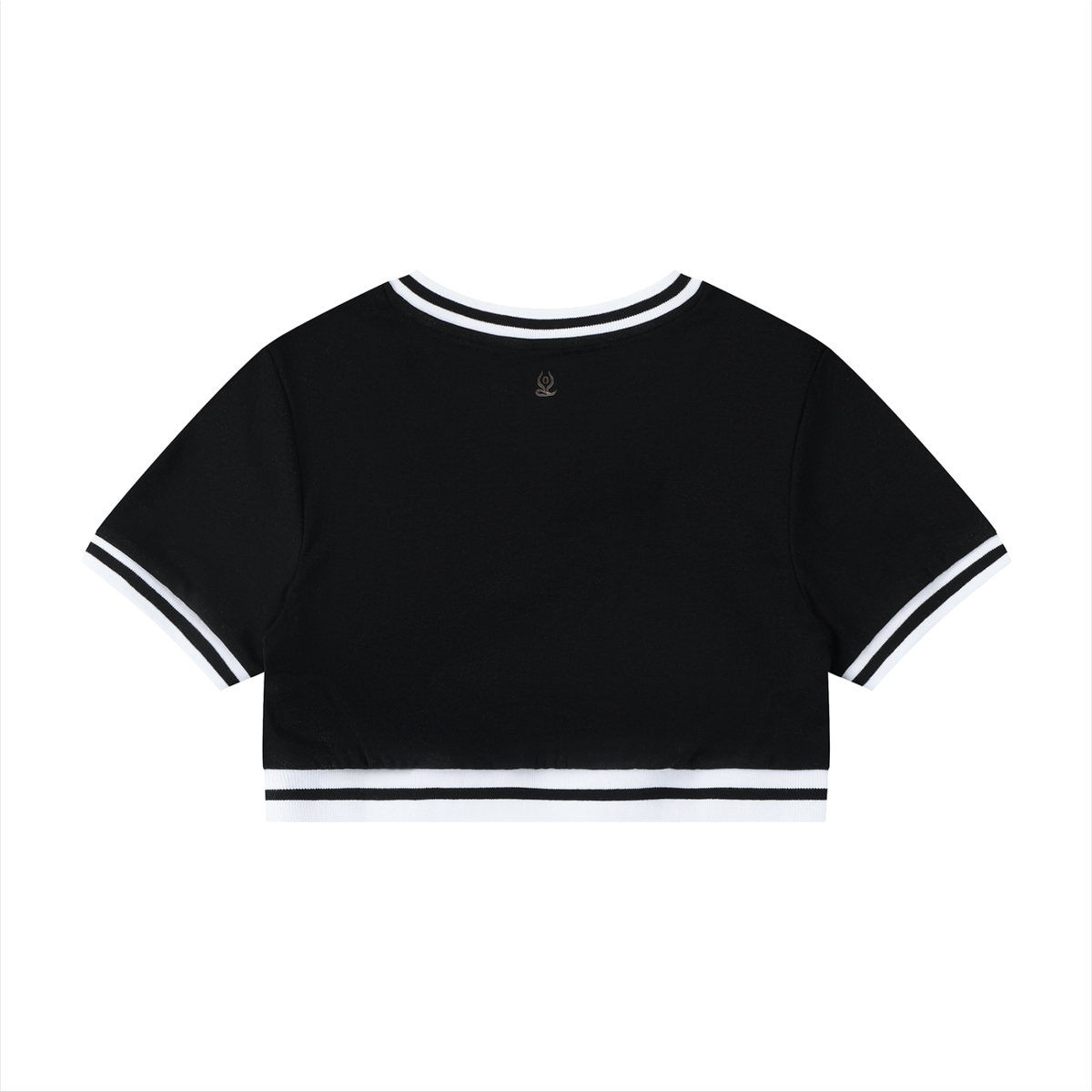 Women's Color Block V-Neck Crop T-Shirt