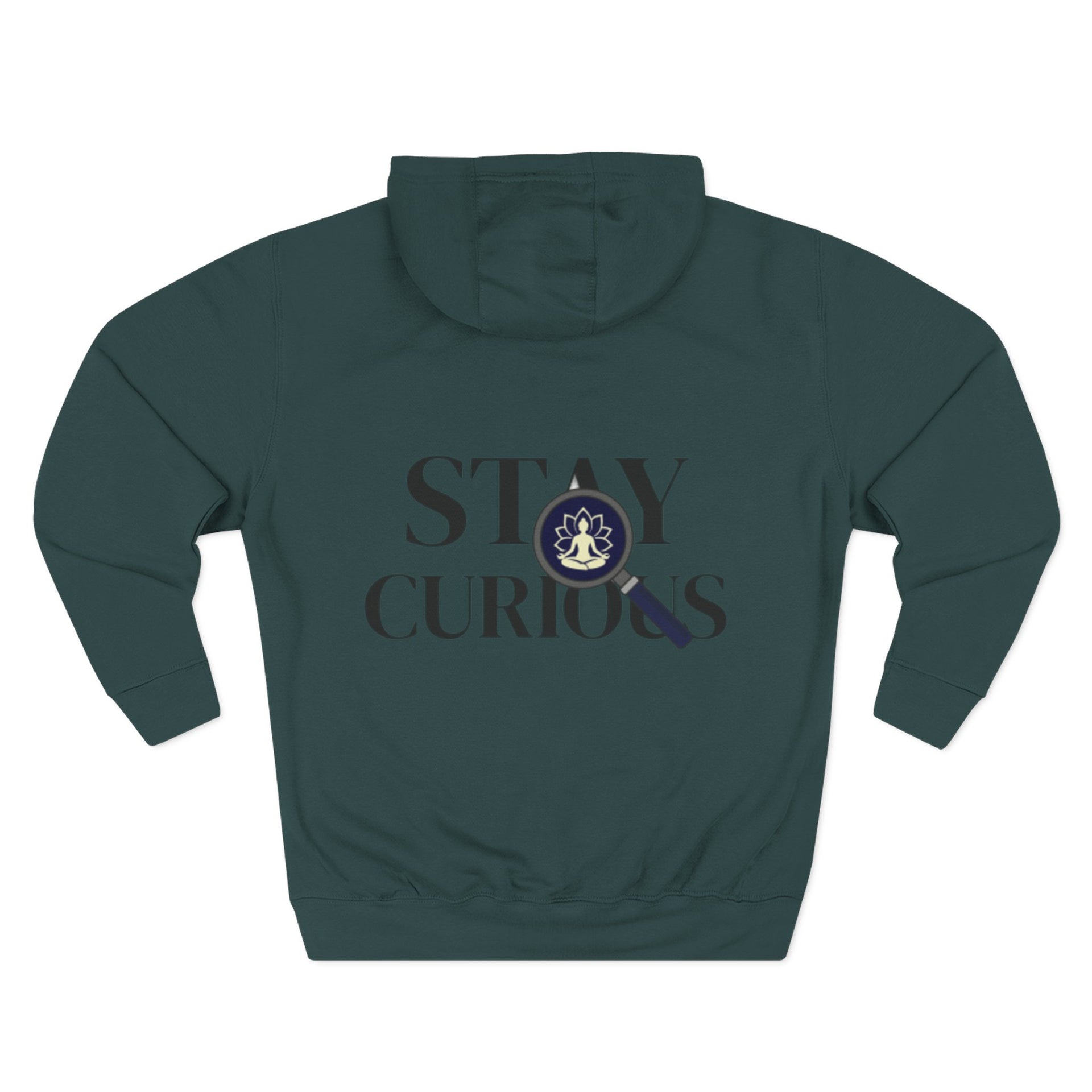 Stay Curious Fleece Hoodie — 'Inhale Exhale' Mindfulness Hoodie