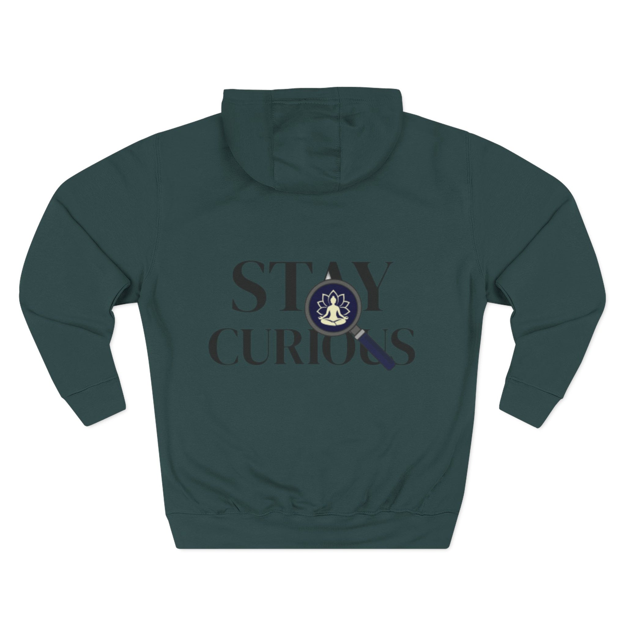 Stay Curious Fleece Hoodie — 'Inhale Exhale' Mindfulness Hoodie