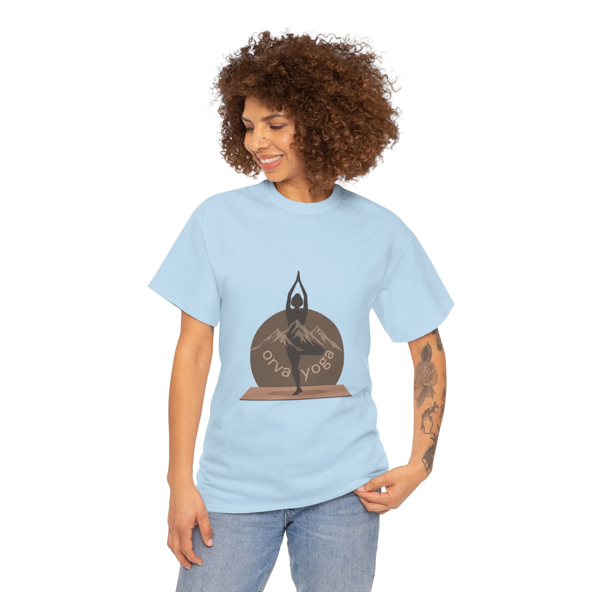Yoga Tee — 'Orva Yoga' Mountain Pose Graphic T-Shirt