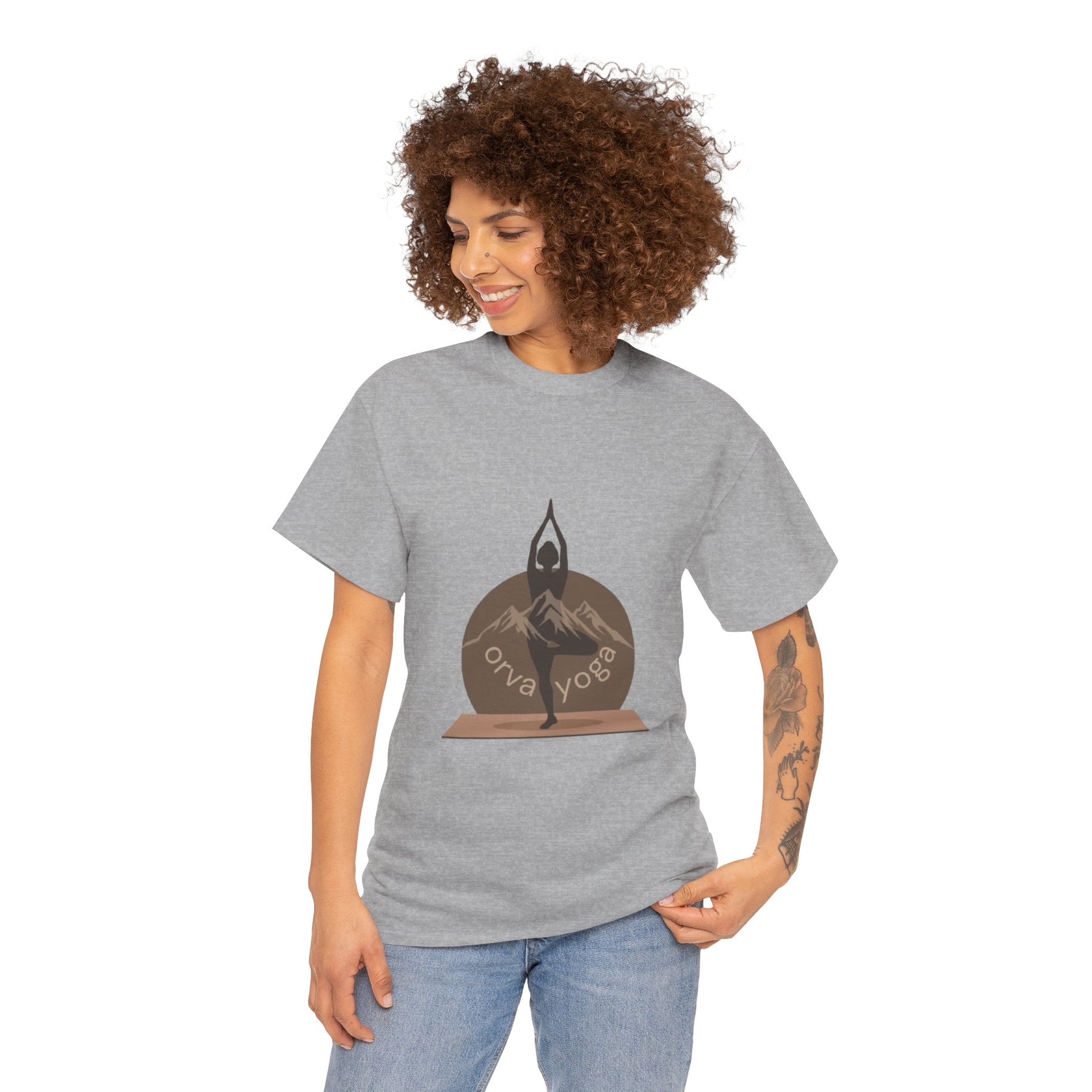 Yoga Tee — 'Orva Yoga' Mountain Pose Graphic T-Shirt