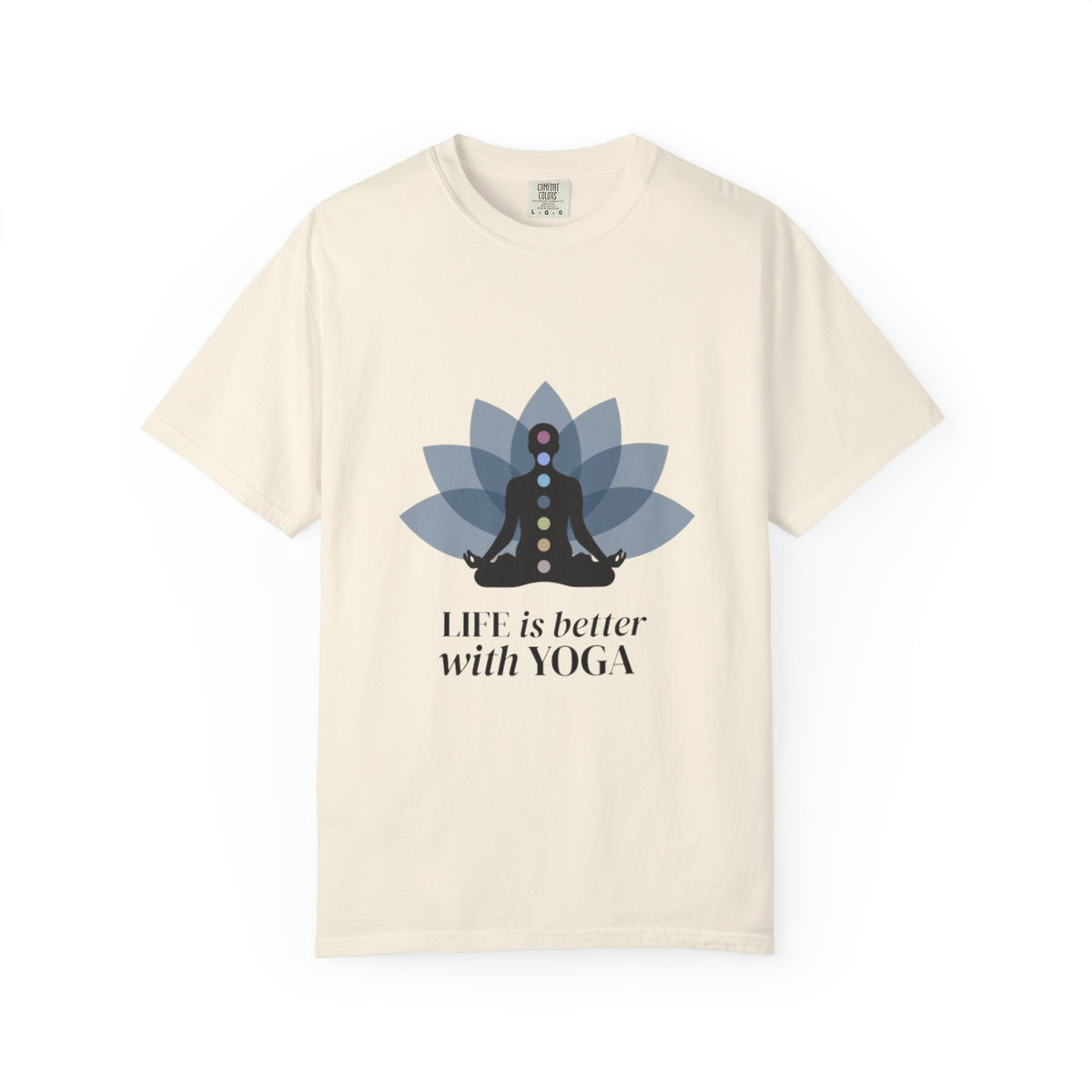 Yoga Chakra T-Shirt — "Life Is Better With Yoga" Meditation Lotus Tee