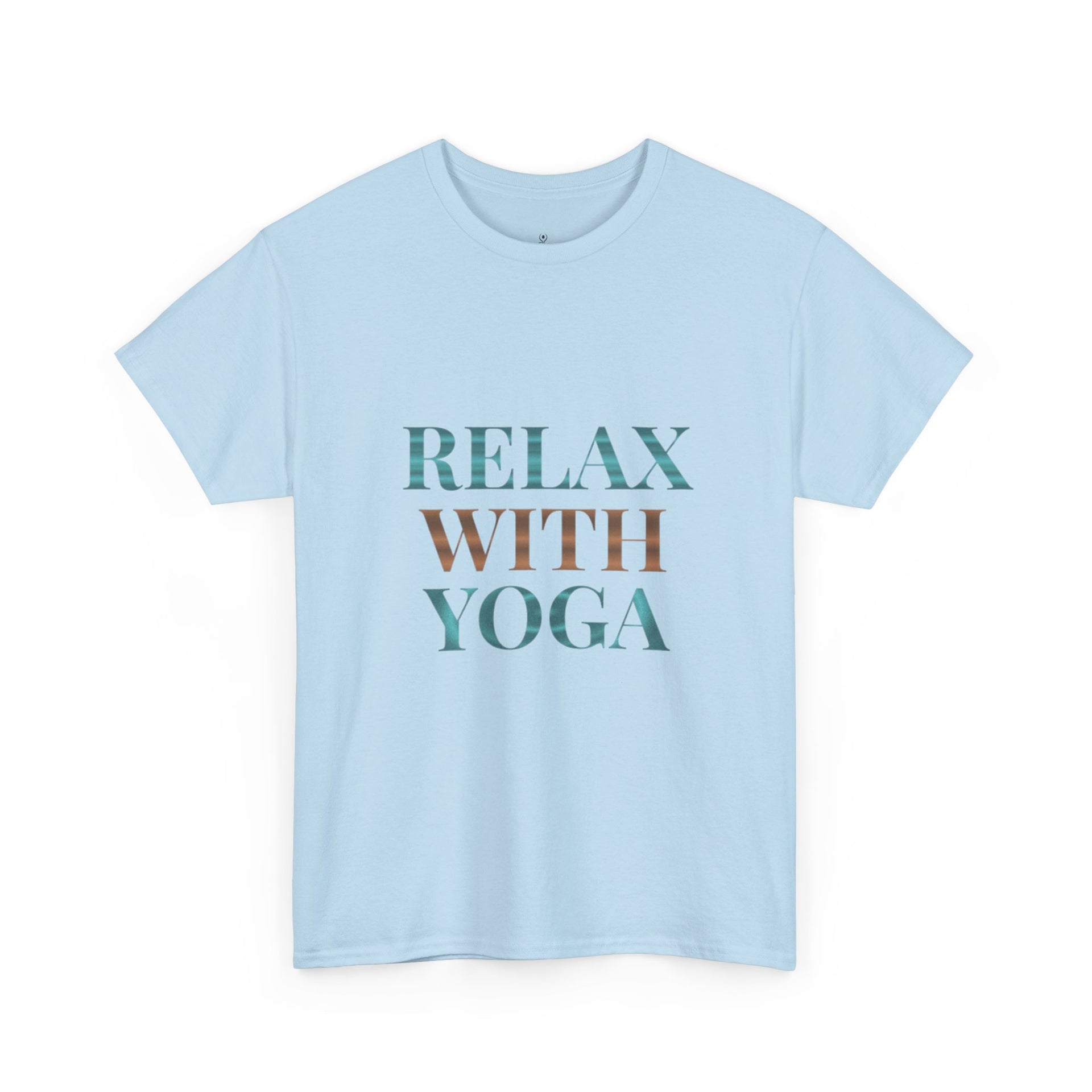 Relax With Yoga T-Shirt — Minimal Wellness Tee for Yogis & Meditation