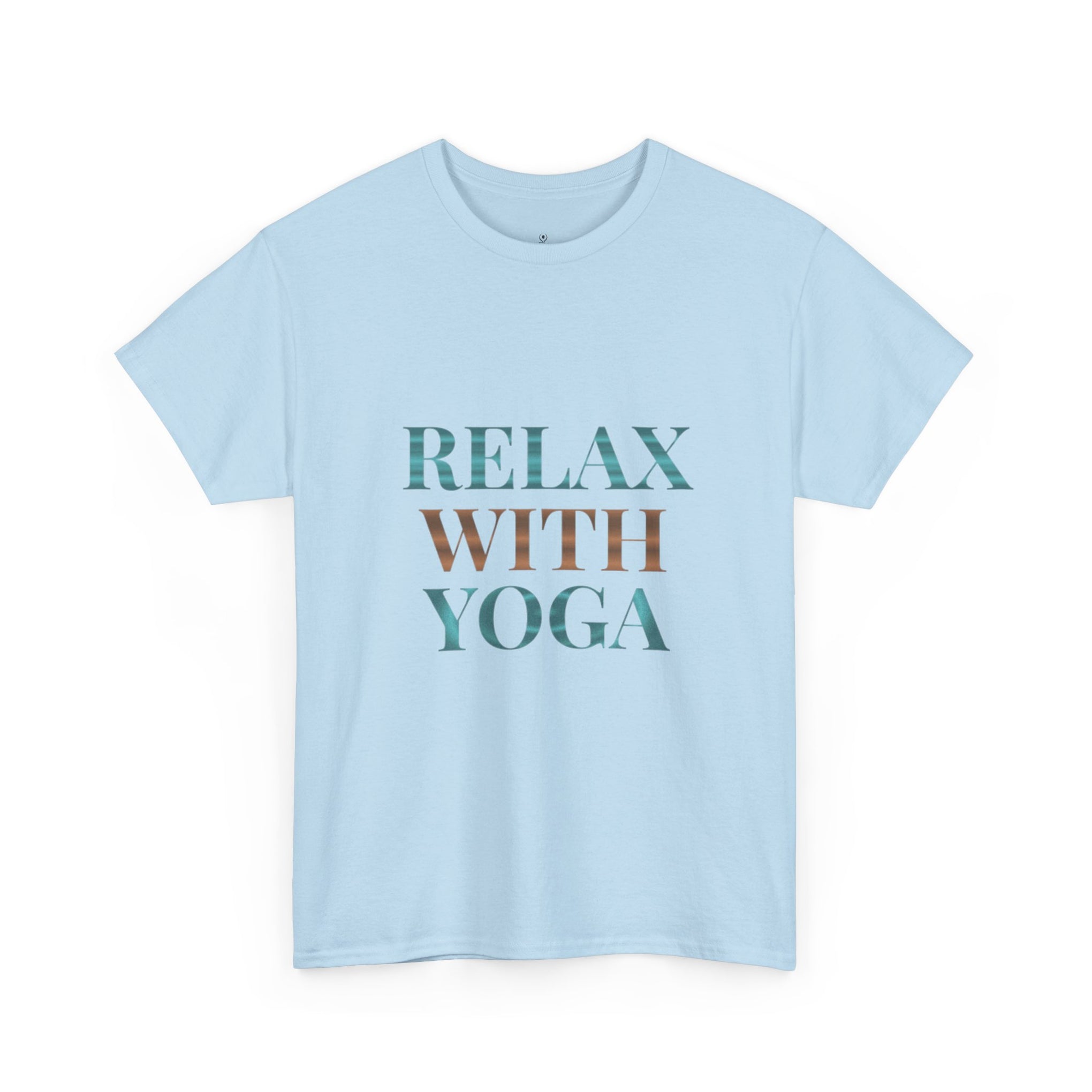 Relax With Yoga T-Shirt — Minimal Wellness Tee for Yogis & Meditation