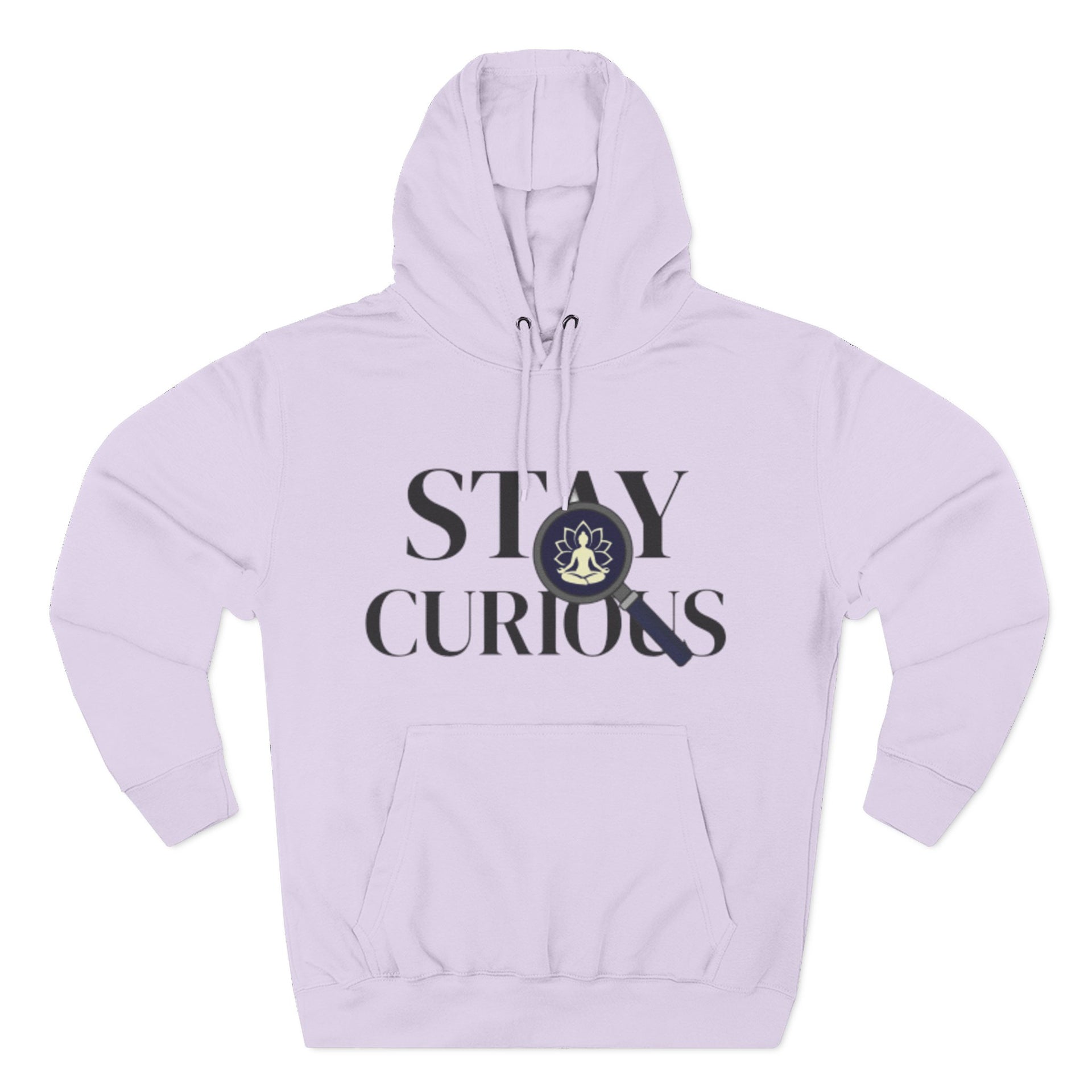 Stay Curious Fleece Hoodie — 'Inhale Exhale' Mindfulness Hoodie