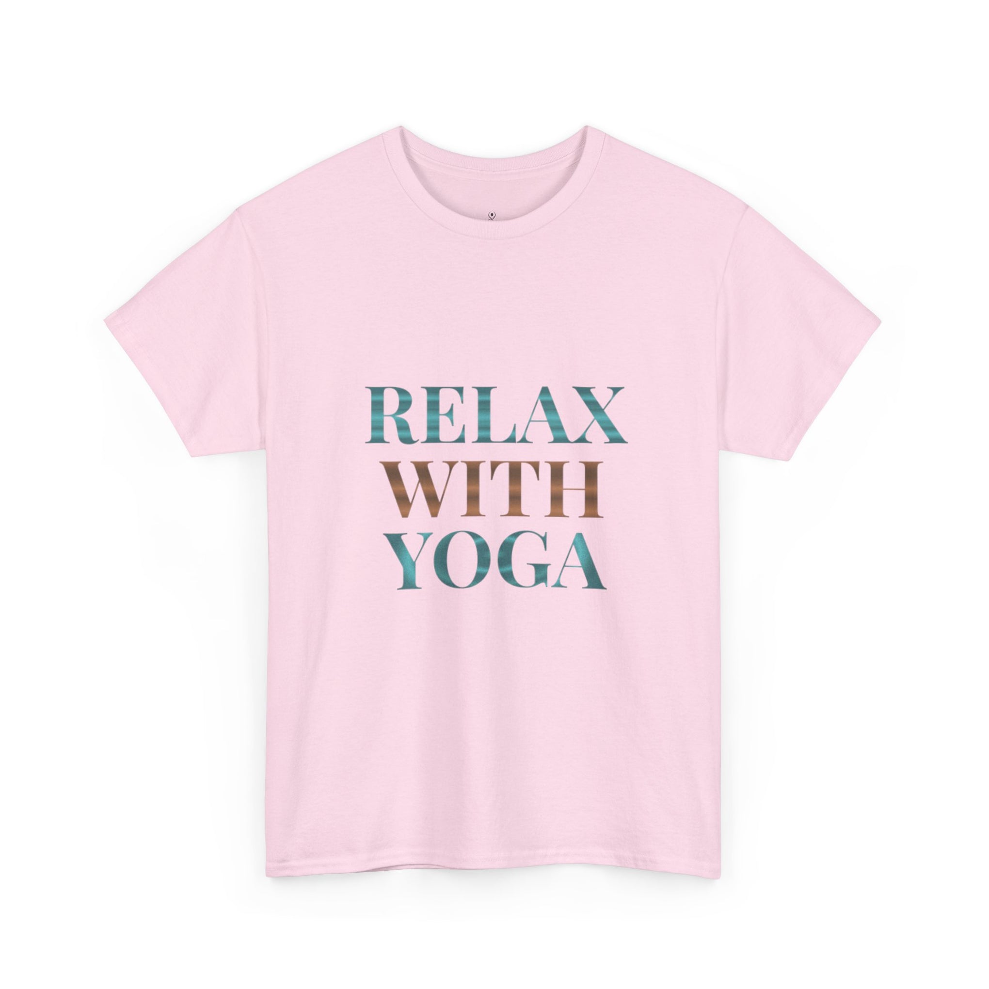 Relax With Yoga T-Shirt — Minimal Wellness Tee for Yogis & Meditation