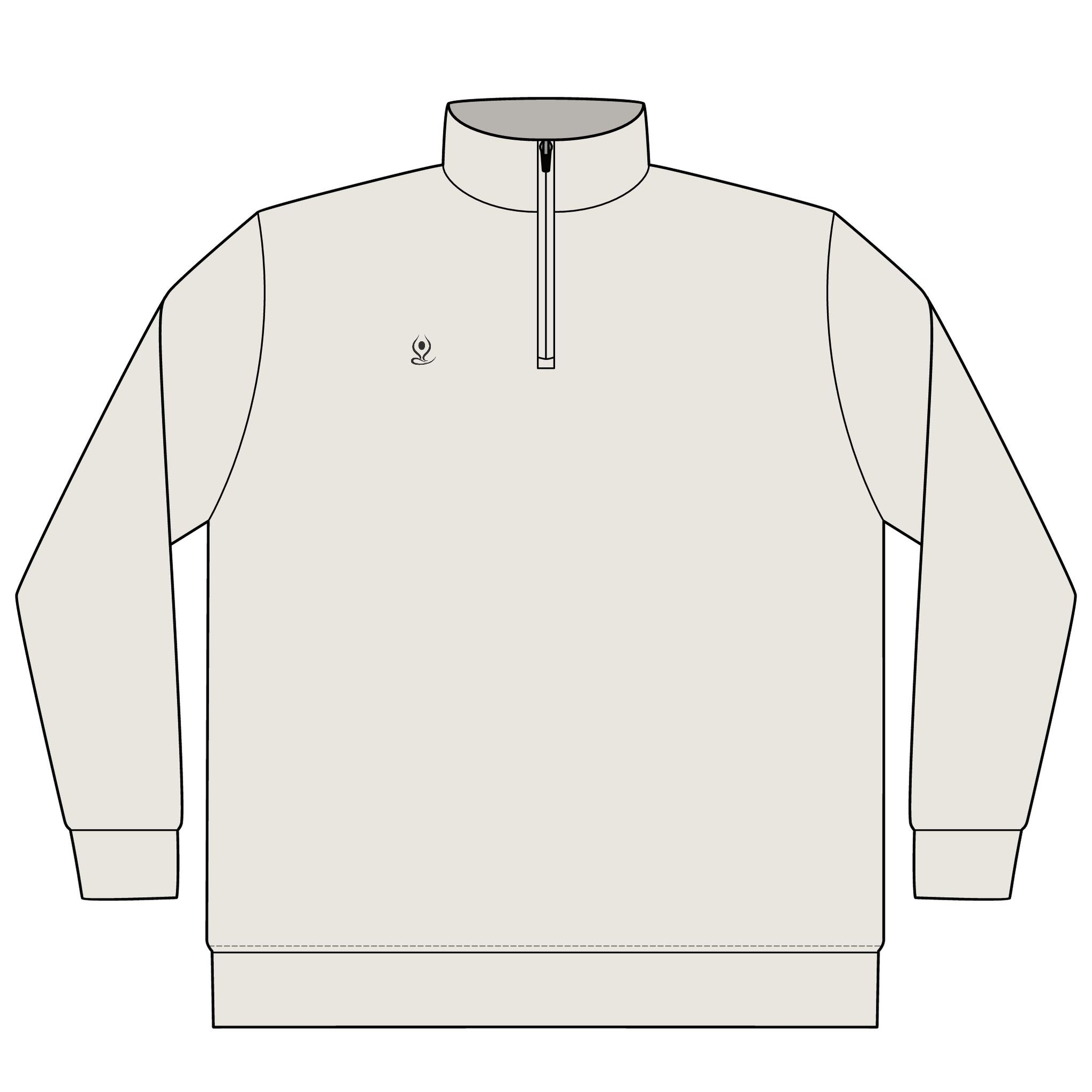 Quarter-Zip Pullover — Yoga & Chill Smiley Daisy Relaxed Pullover