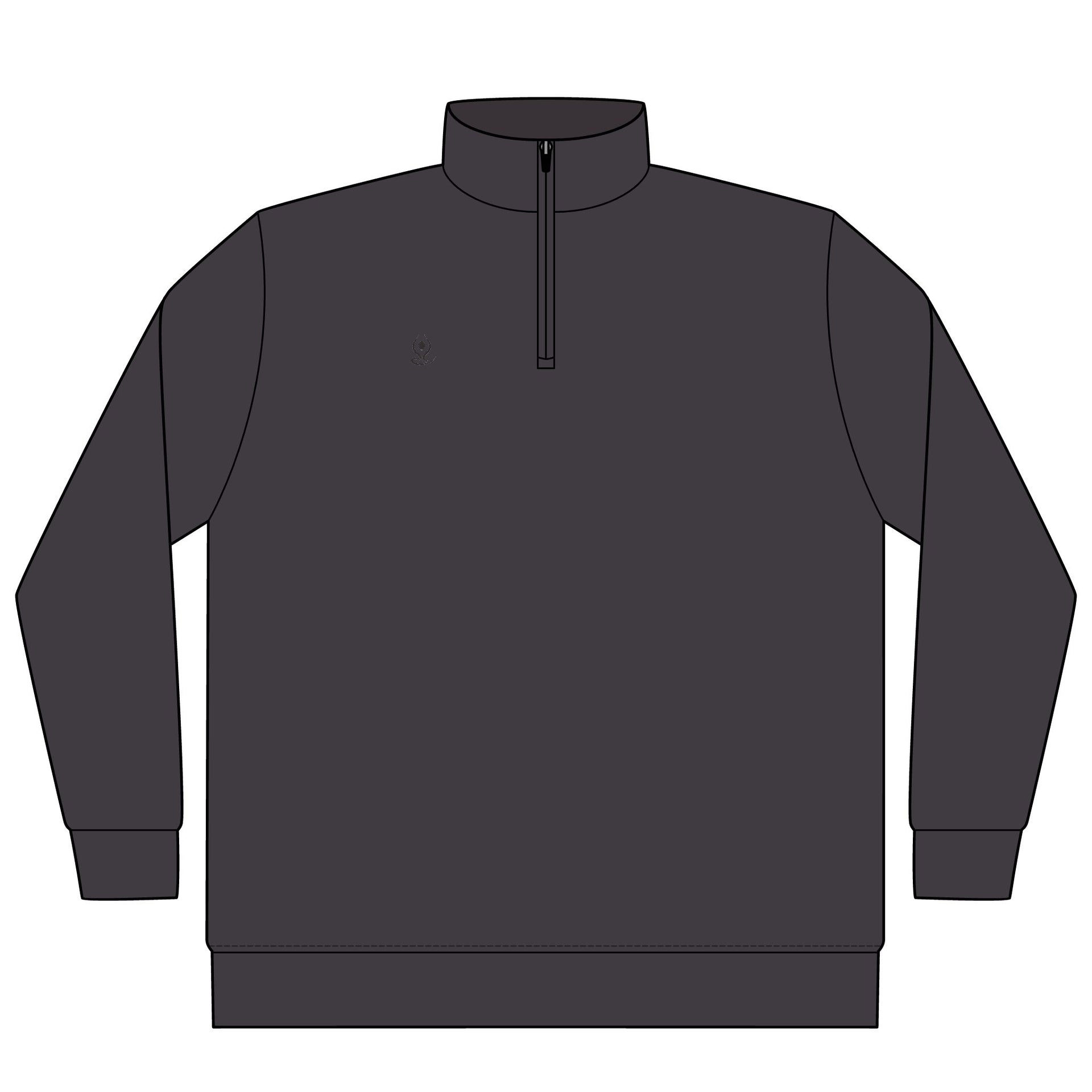 Quarter-Zip Pullover — Yoga & Chill Smiley Daisy Relaxed Pullover