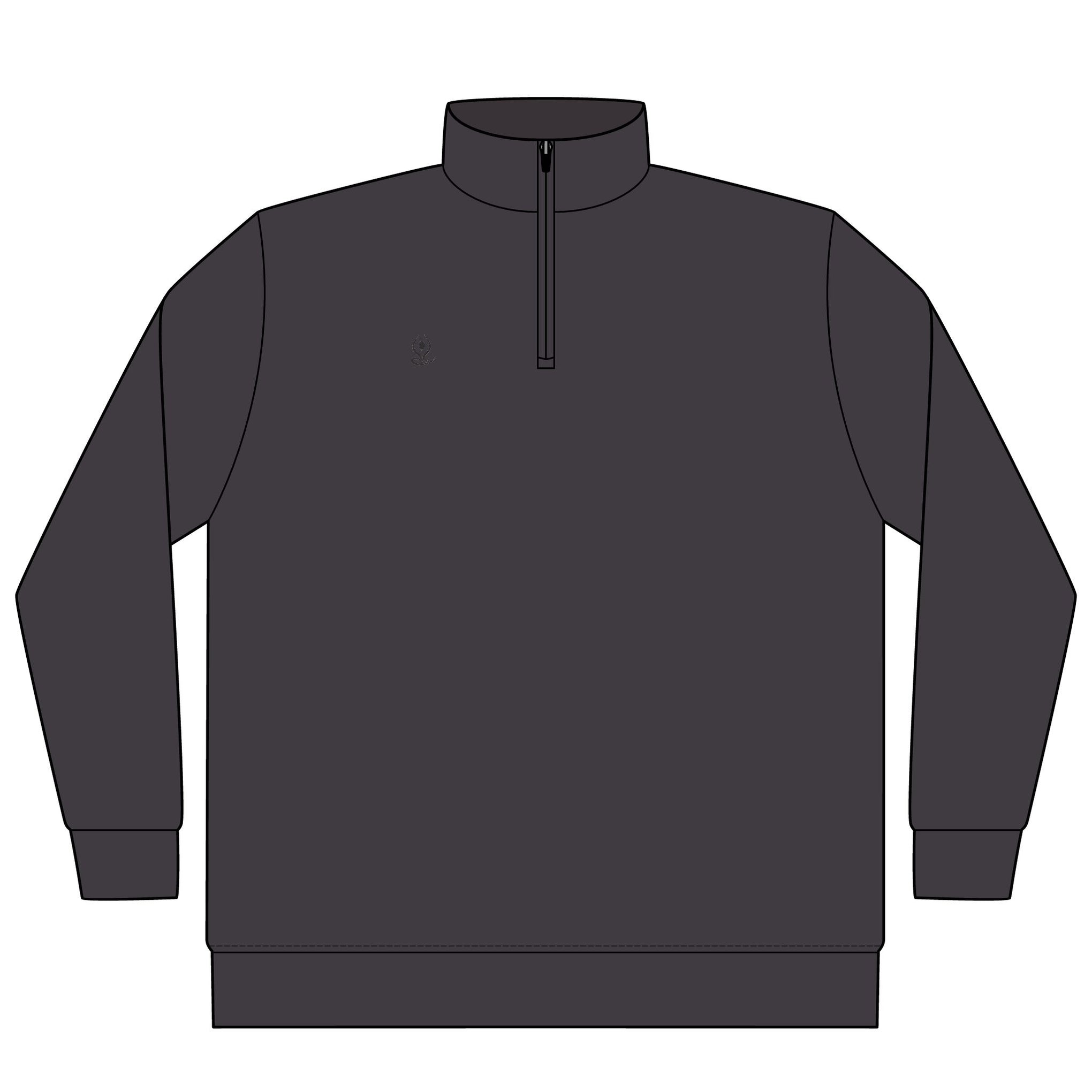 Quarter-Zip Pullover — Yoga & Chill Smiley Daisy Relaxed Pullover