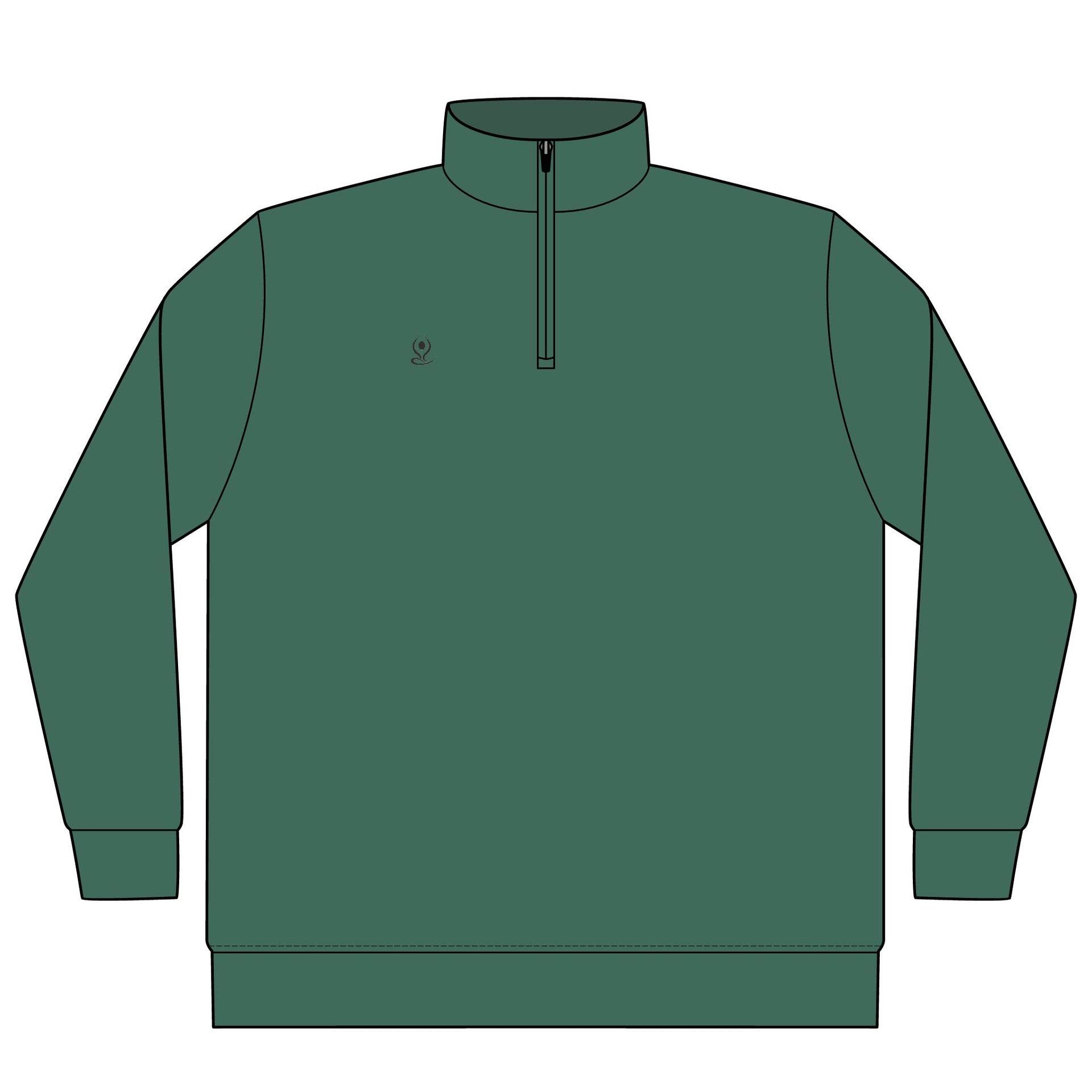 Quarter-Zip Pullover — Yoga & Chill Smiley Daisy Relaxed Pullover