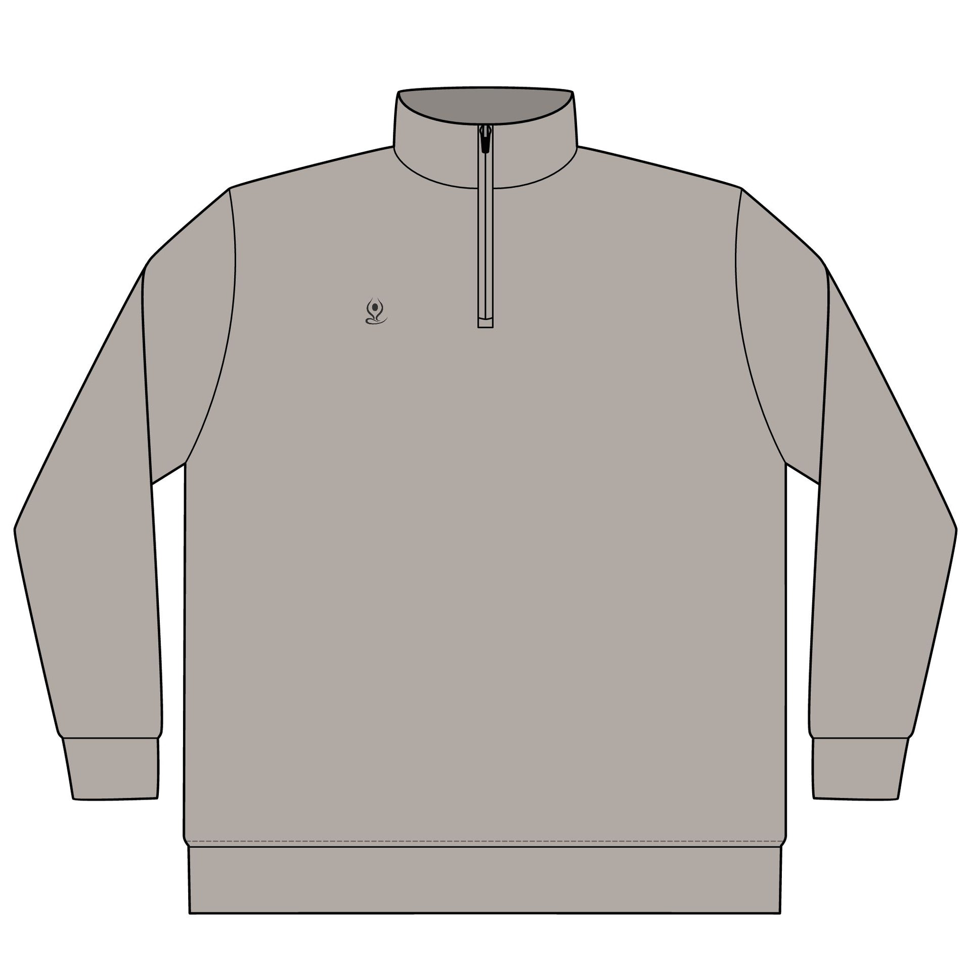 Quarter-Zip Pullover — Yoga & Chill Smiley Daisy Relaxed Pullover