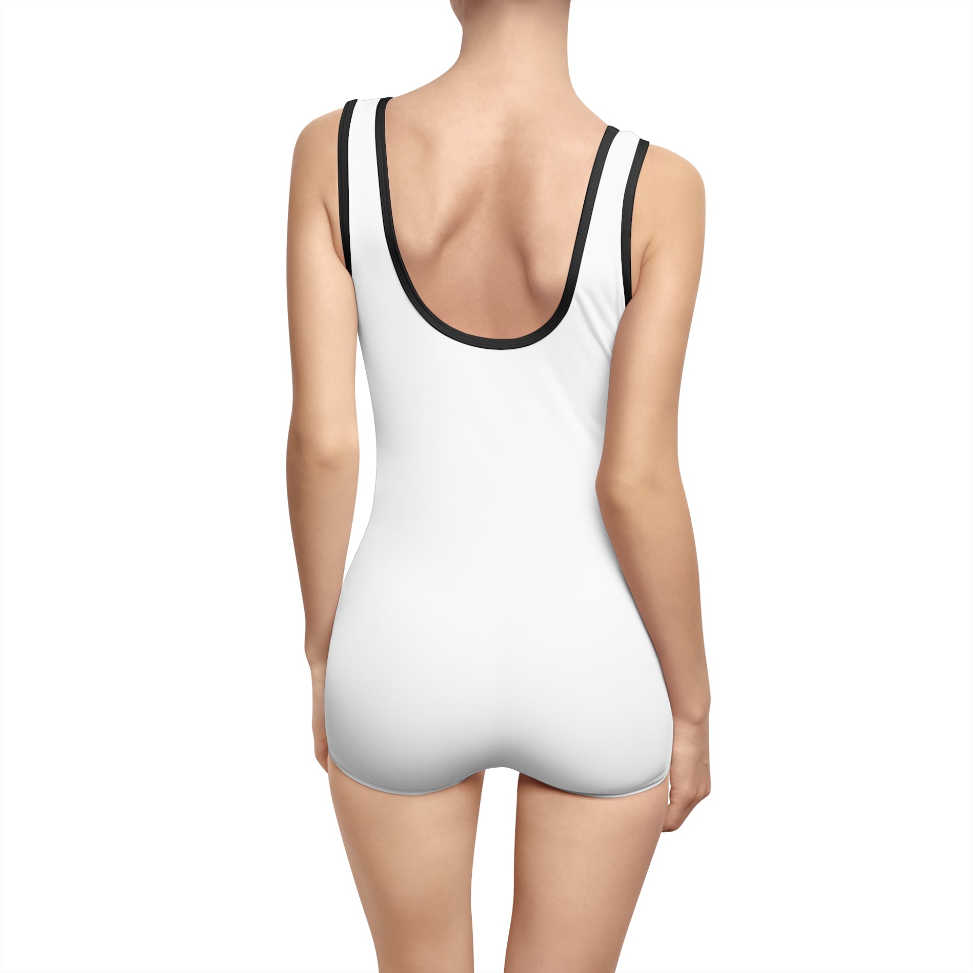 Vintage One-Piece Swimsuit — Retro Women's Swim Romper