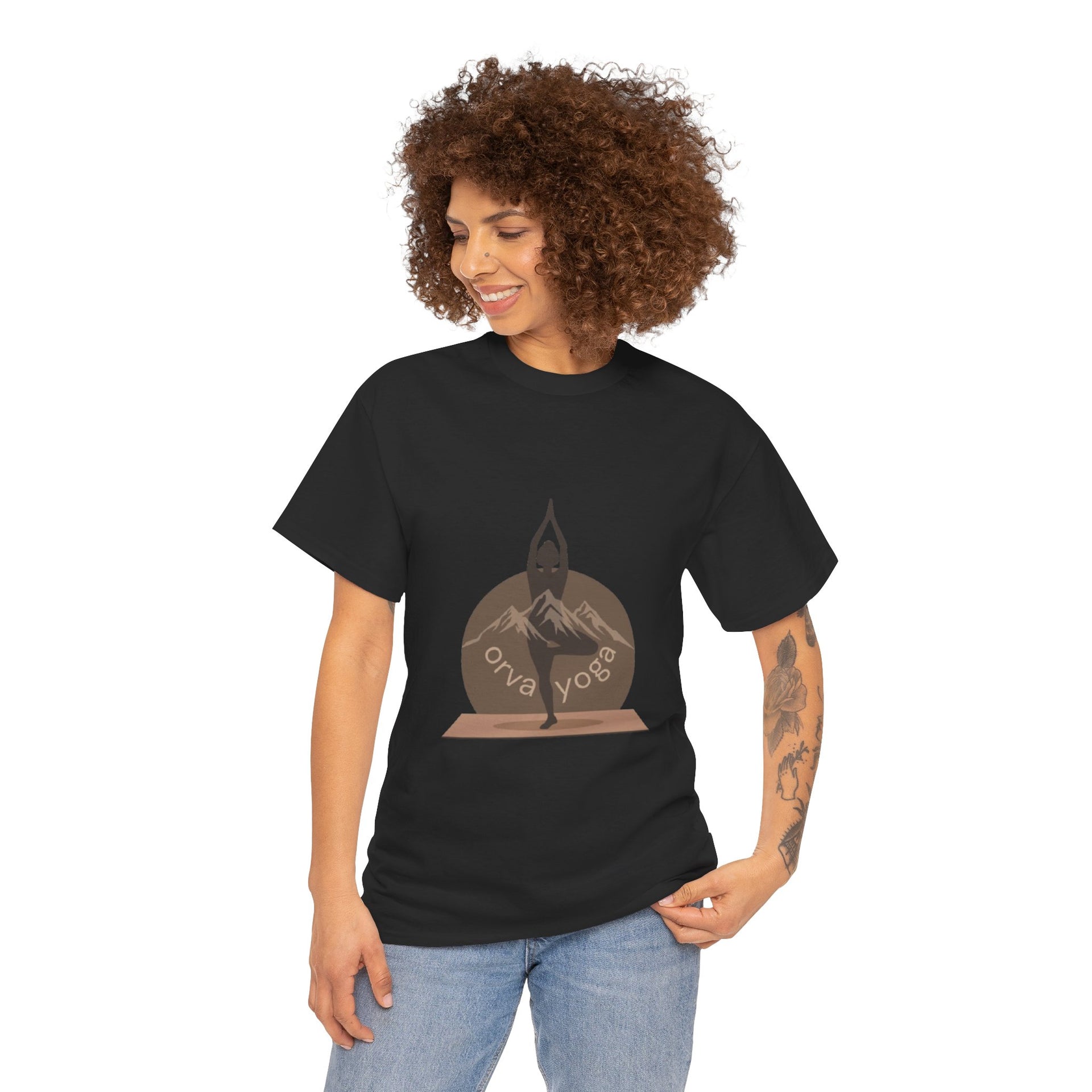 Yoga Tee — 'Orva Yoga' Mountain Pose Graphic T-Shirt