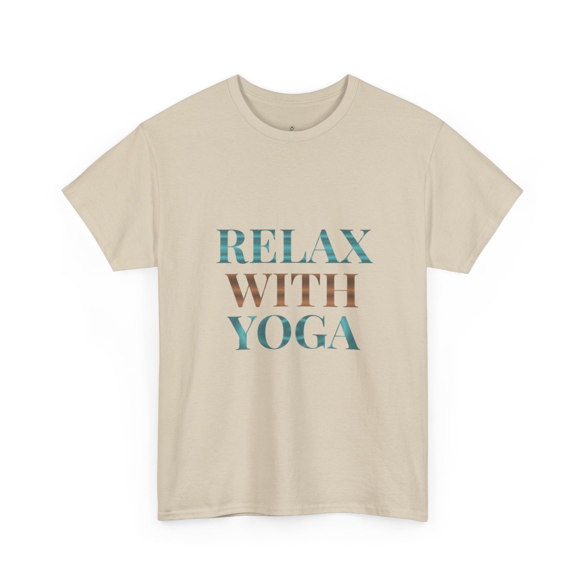 Relax With Yoga T-Shirt — Minimal Wellness Tee for Yogis & Meditation