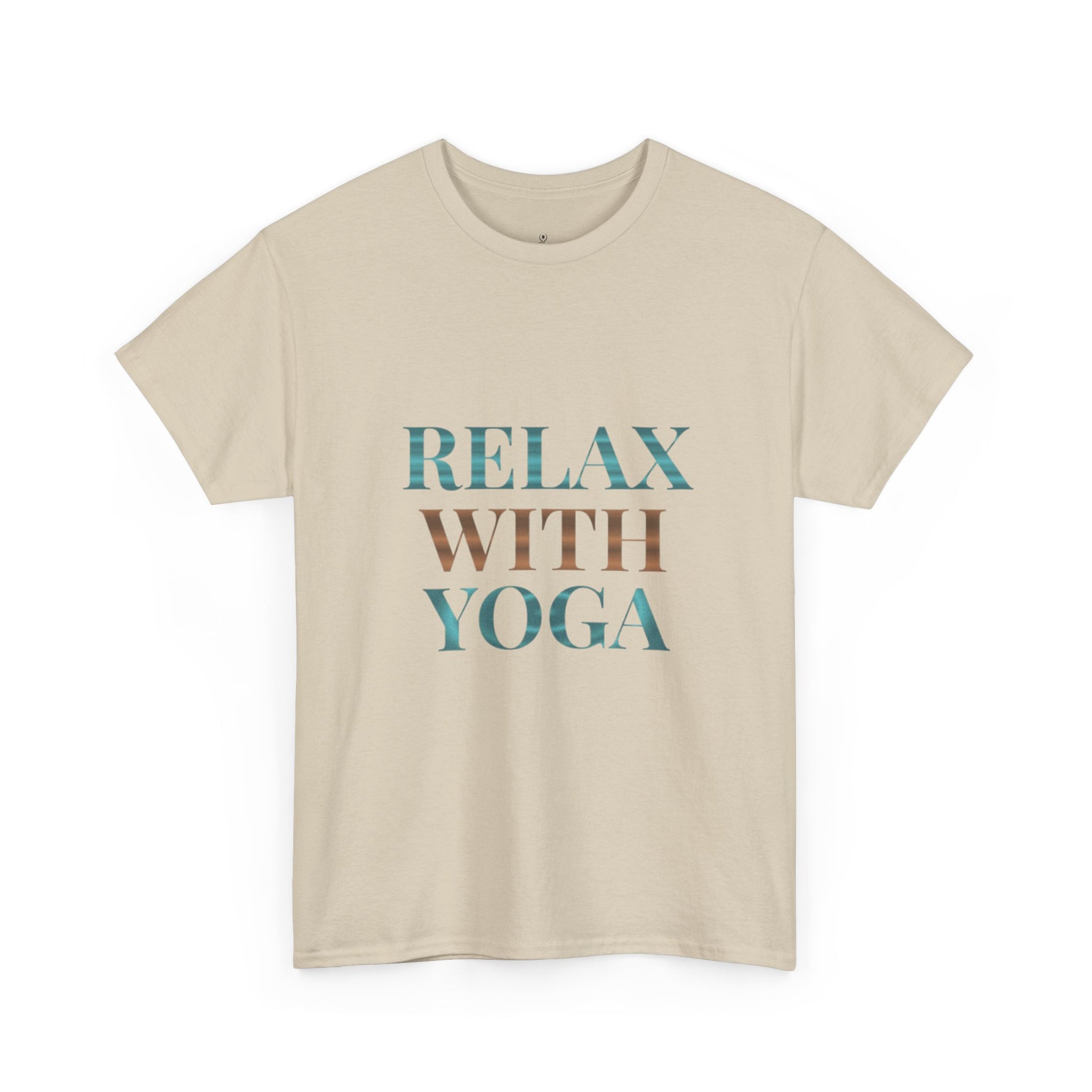 Relax With Yoga T-Shirt — Minimal Wellness Tee for Yogis & Meditation