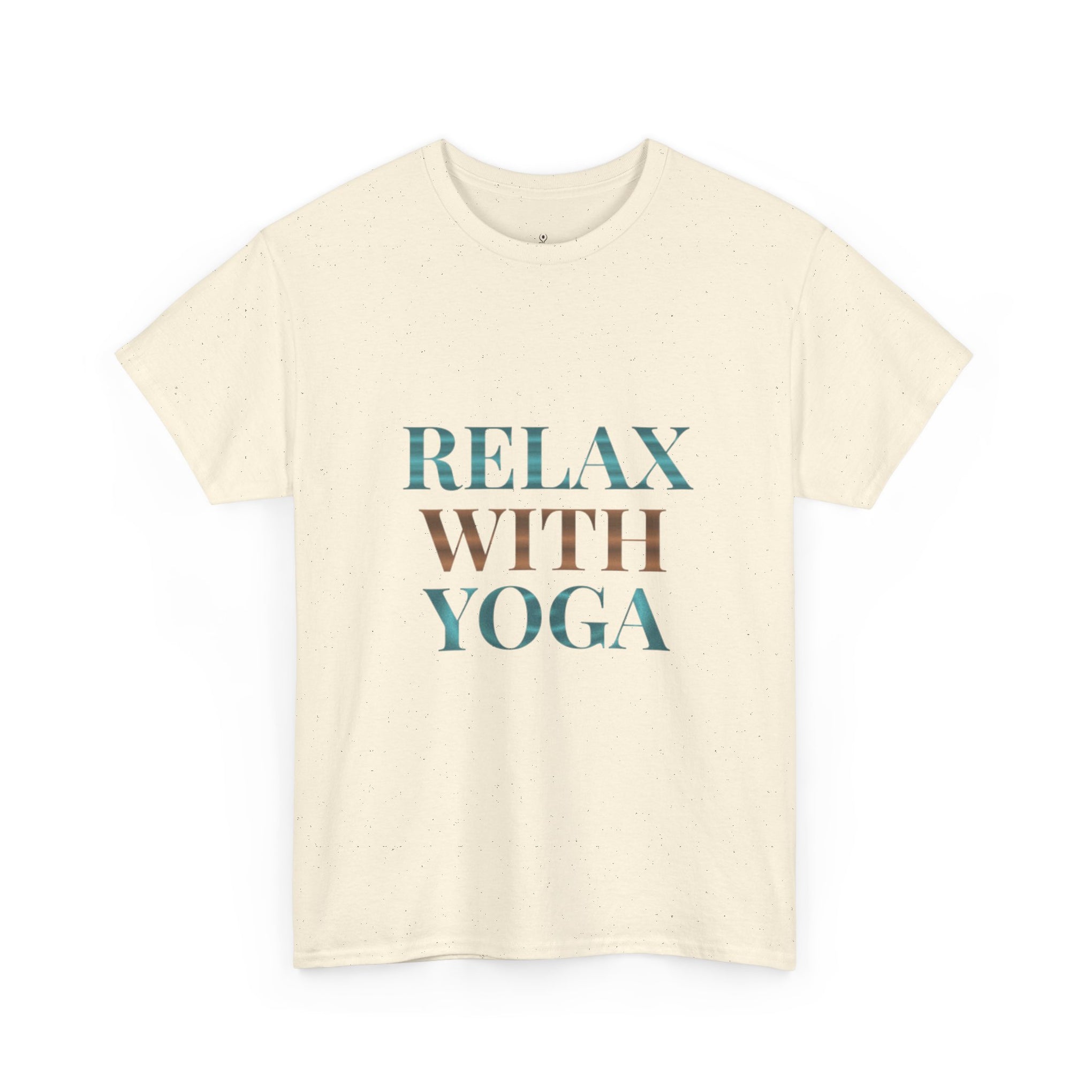 Relax With Yoga T-Shirt — Minimal Wellness Tee for Yogis & Meditation
