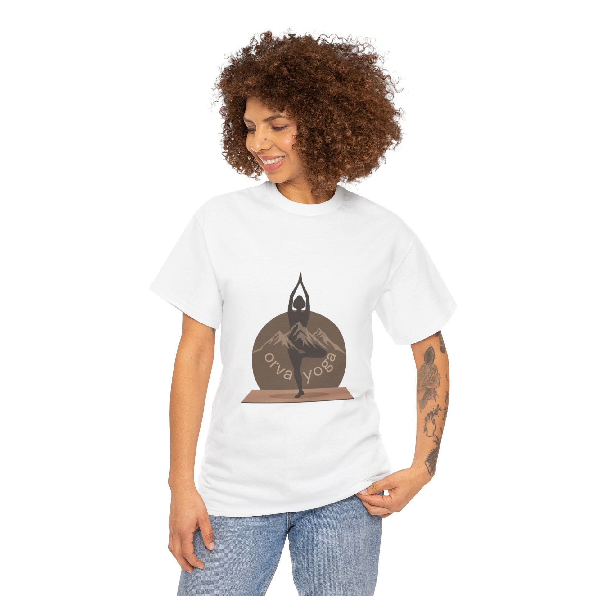 Yoga Tee — 'Orva Yoga' Mountain Pose Graphic T-Shirt