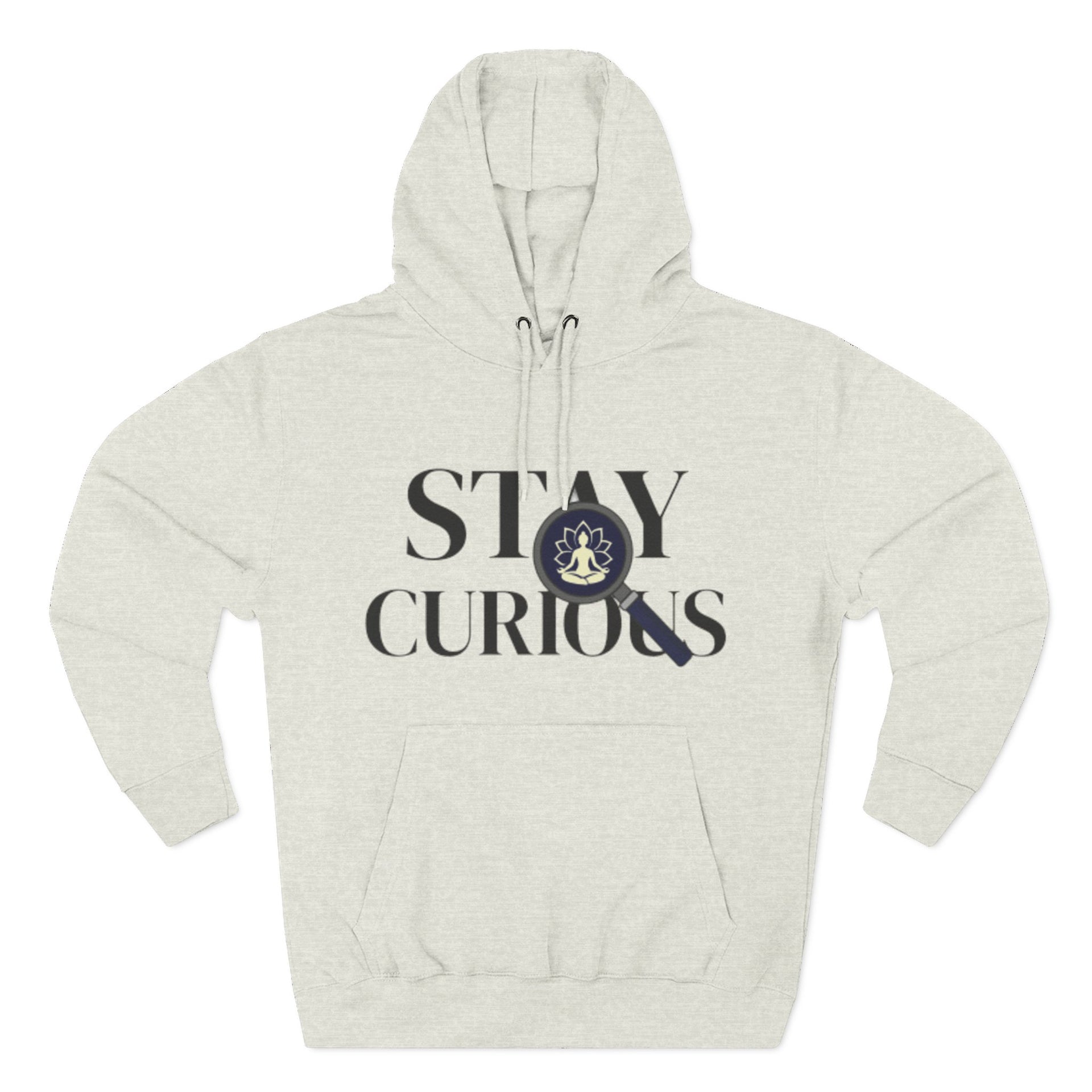 Stay Curious Fleece Hoodie — 'Inhale Exhale' Mindfulness Hoodie