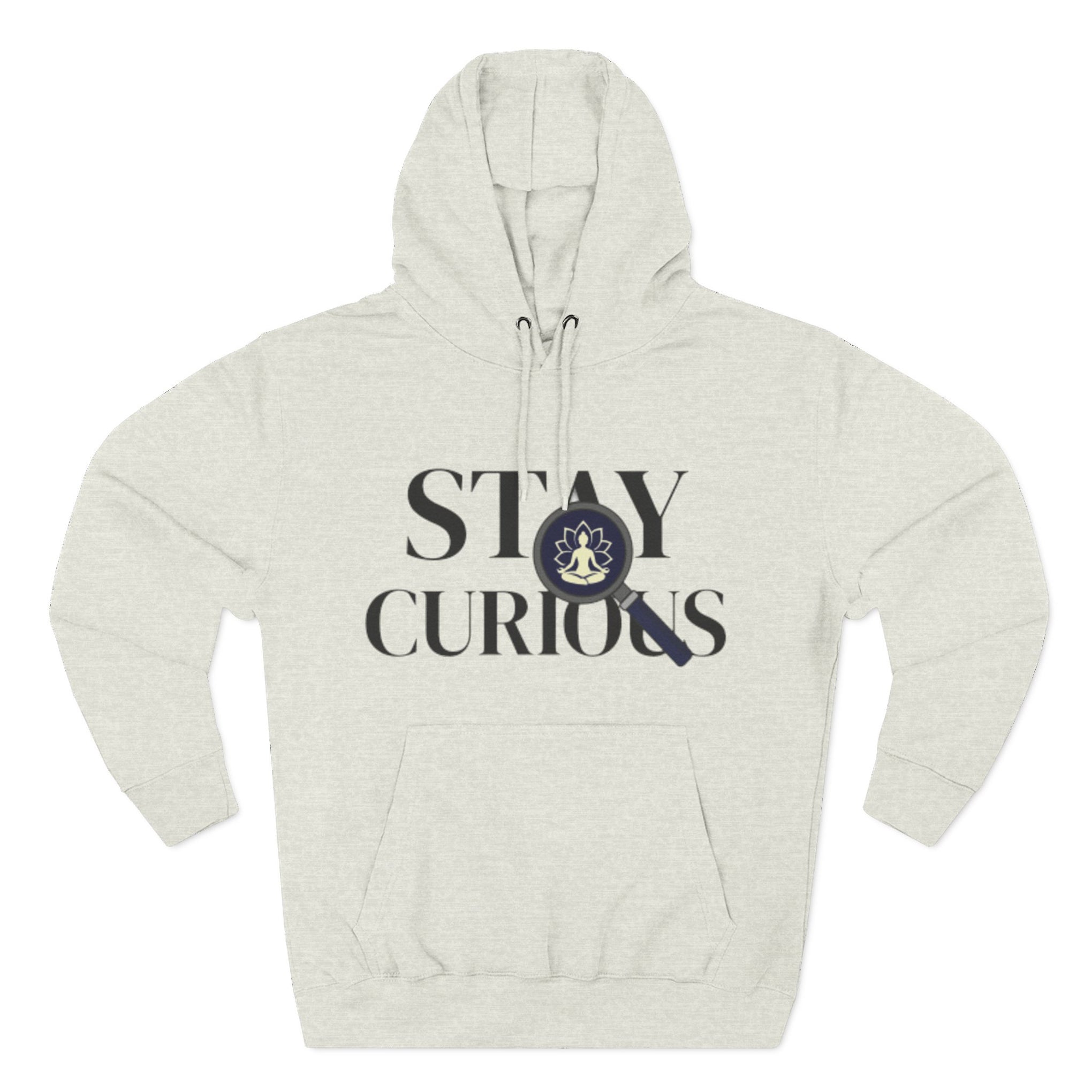 Stay Curious Fleece Hoodie — 'Inhale Exhale' Mindfulness Hoodie