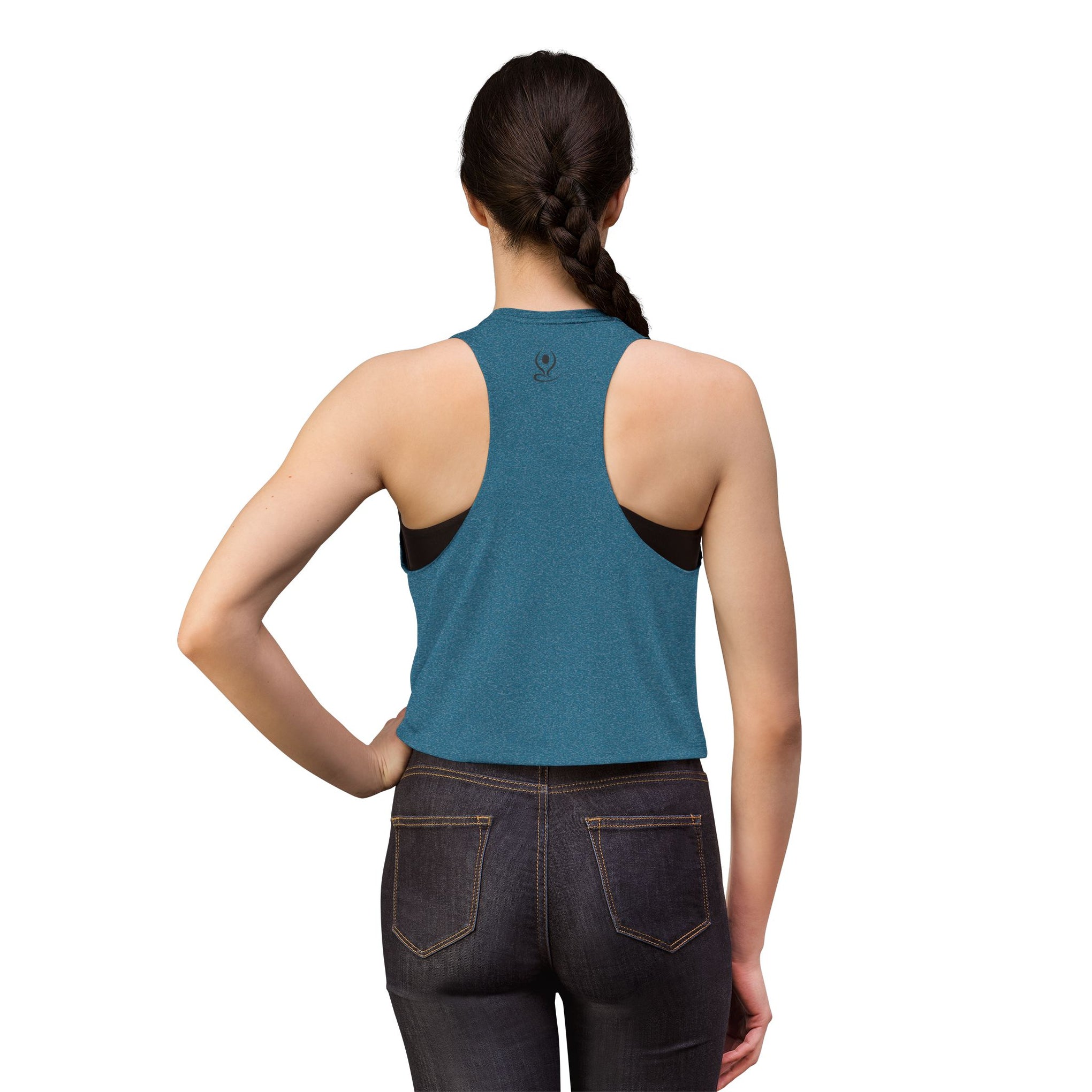 Crop Top — Minimal White Yoga Tank, Relaxed Women's Workout & Lounge Top
