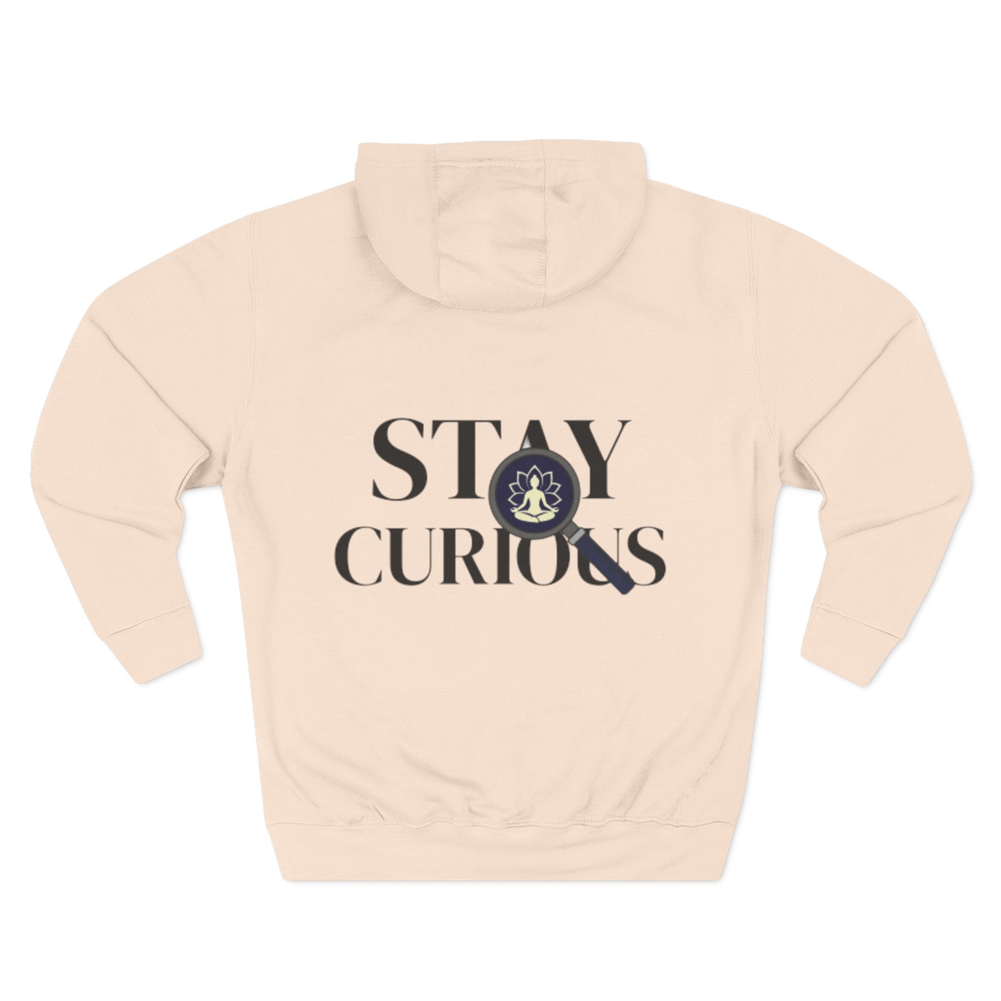 Stay Curious Fleece Hoodie — 'Inhale Exhale' Mindfulness Hoodie
