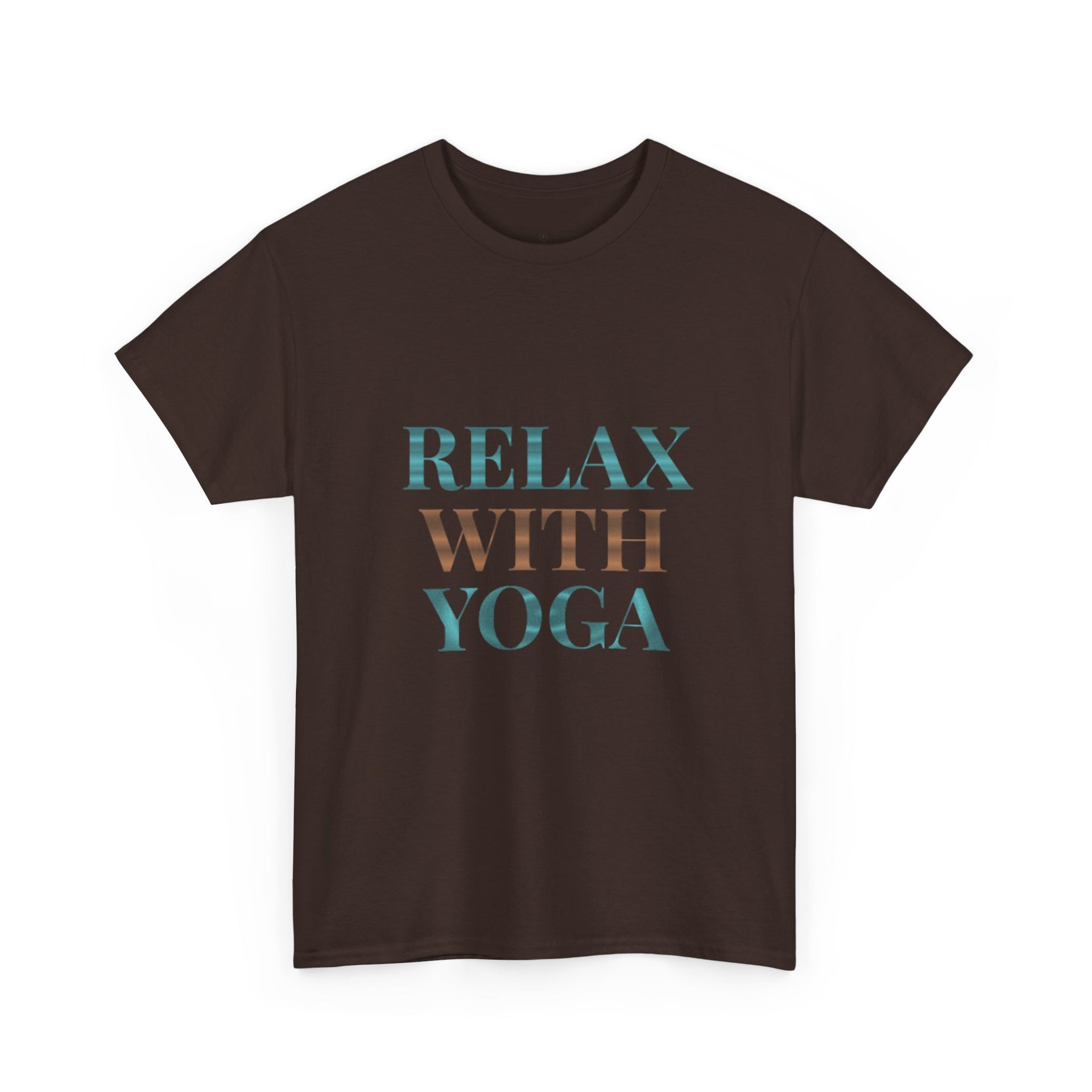 Relax With Yoga T-Shirt — Minimal Wellness Tee for Yogis & Meditation