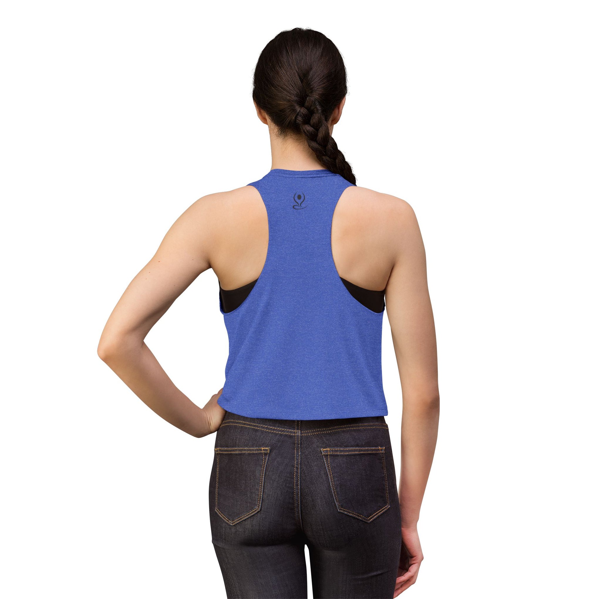 Crop Top — Minimal White Yoga Tank, Relaxed Women's Workout & Lounge Top