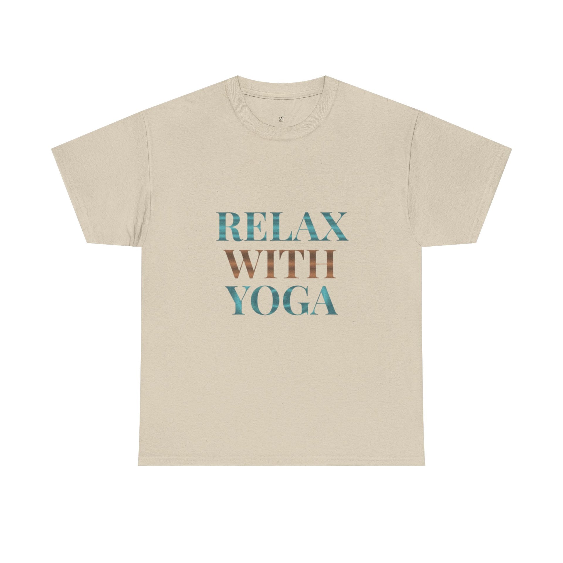 Relax With Yoga T-Shirt — Minimal Wellness Tee for Yogis & Meditation