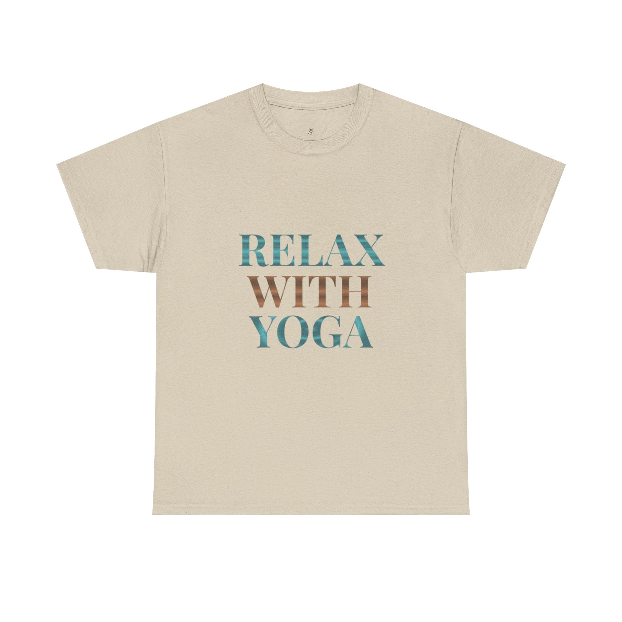 Relax With Yoga T-Shirt — Minimal Wellness Tee for Yogis & Meditation
