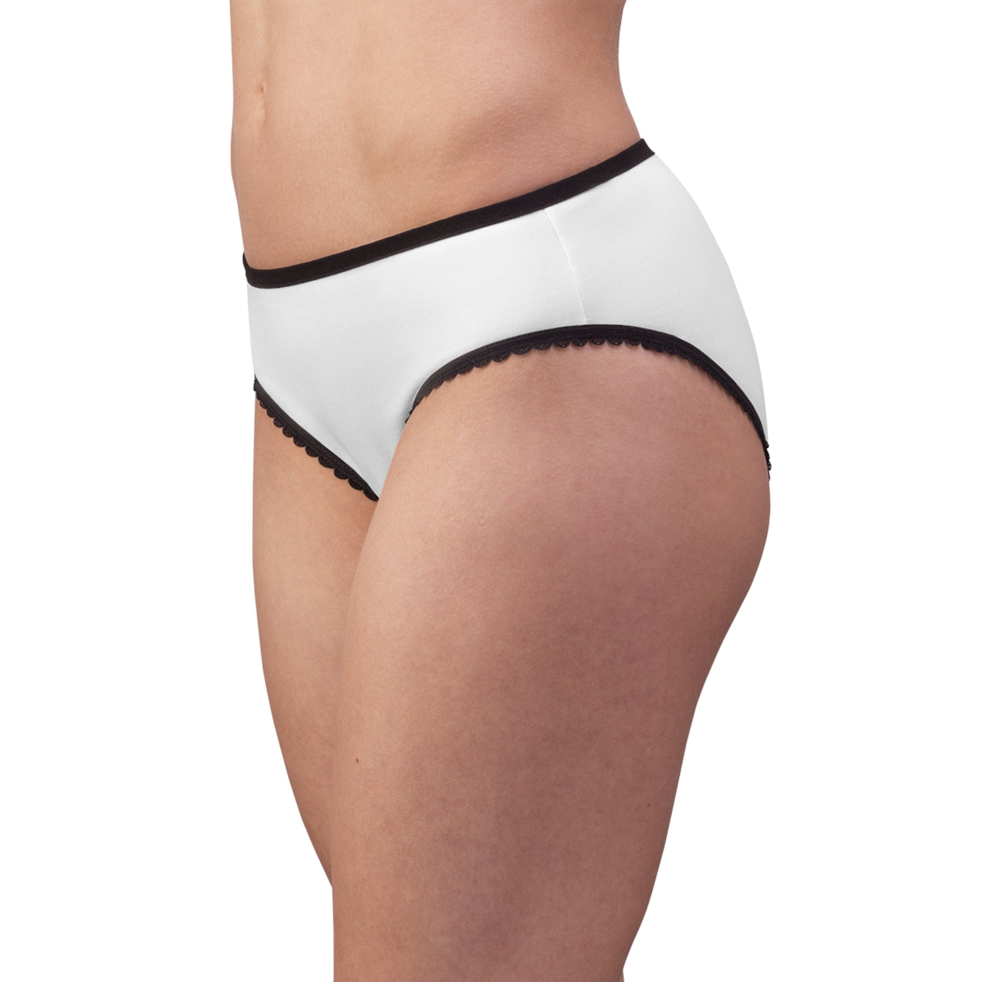 Women's Briefs — Minimal Yoga Lotus Logo Lace-Trim Underwear